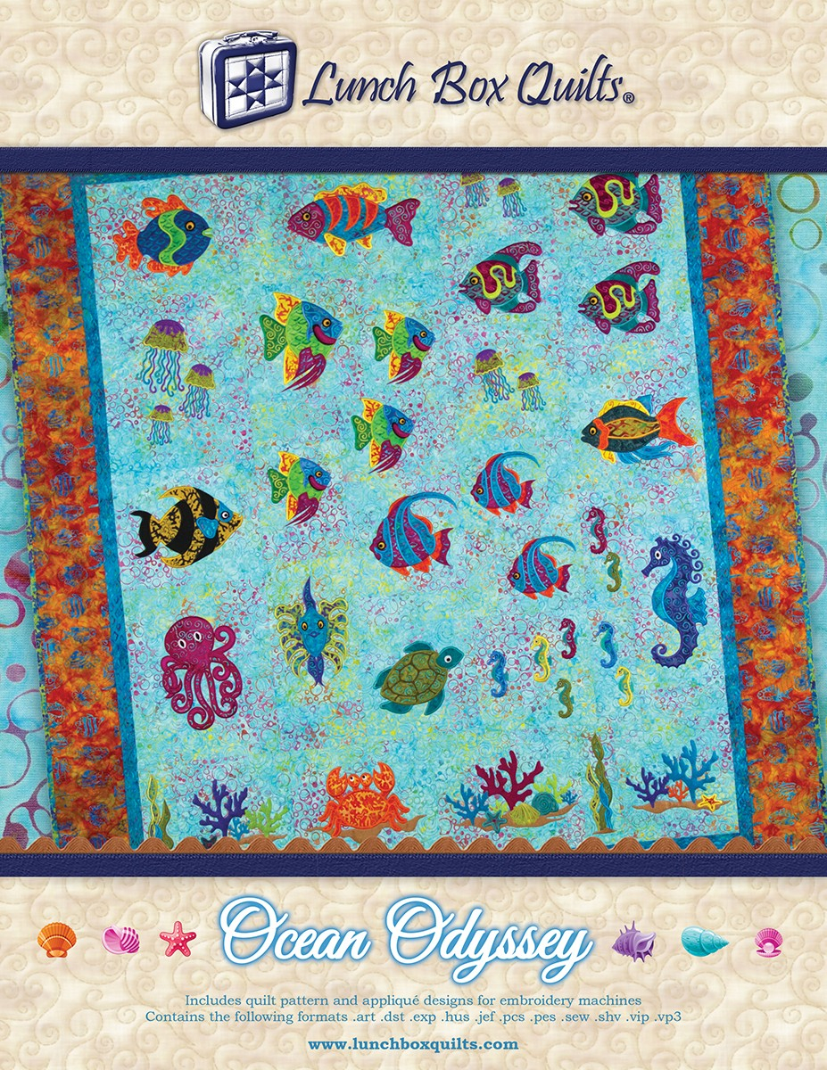 Embroidery Patterns For Quilts Cd Ocean Odyssey Embroidery Applique Quilt Pattern Steveson Angela