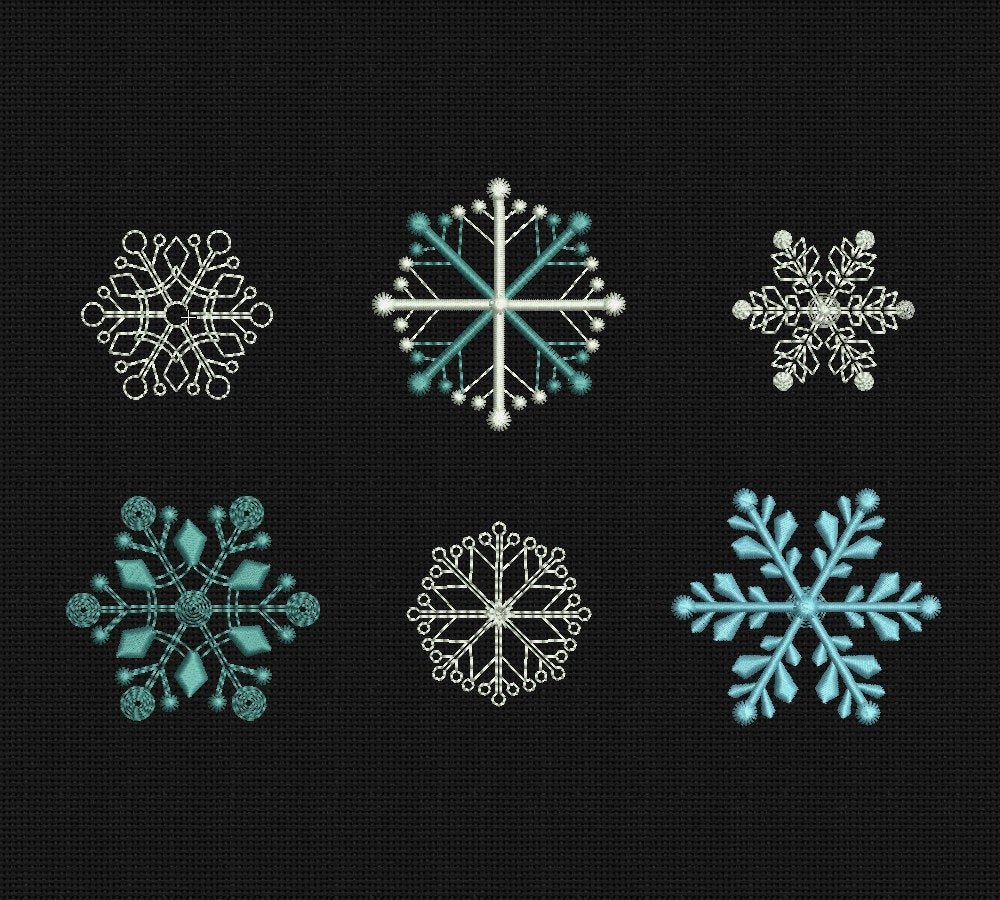 Embroidery Patterns For Sale Embroidery Design Snowflakes Set Snowflakes Machine Embroidery 6 Designs Instant Download 3x3 Winter Holiday Embroidery Design Sale