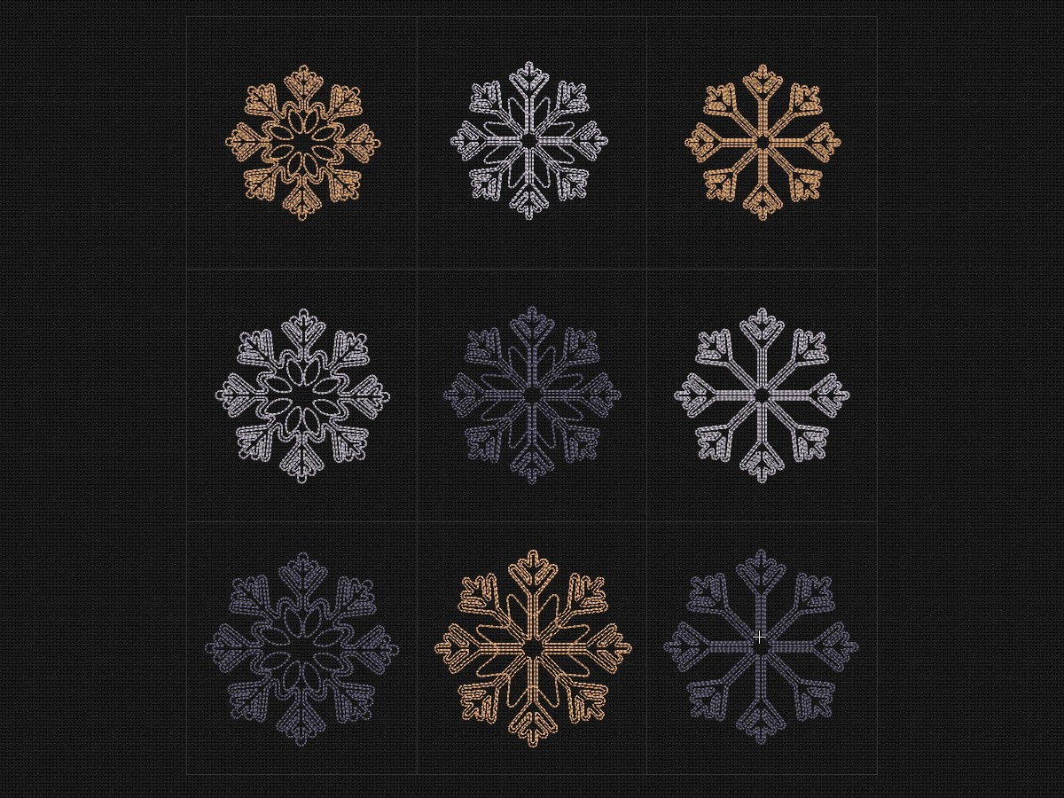 Embroidery Patterns For Sale Gold Snowflake Embroidery Designs 4x4 Instant Download Machine Embroidery 9 Designs Embroidery Pattern Winter Snowflake Design Sale