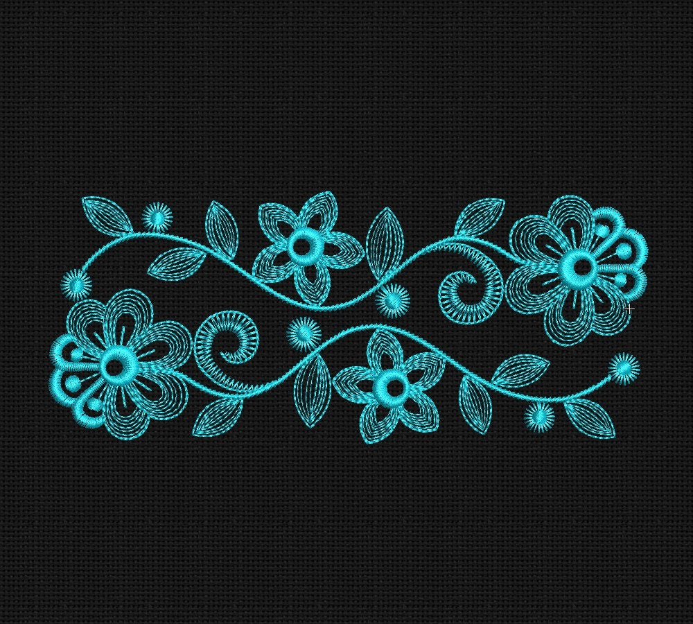Embroidery Patterns For Sale Machine Embroidery Design Border Flourish Instant Download Hoop 5x7 Digital Design Floral Pattern Sale Decor Machine Designs Butterfly Pes