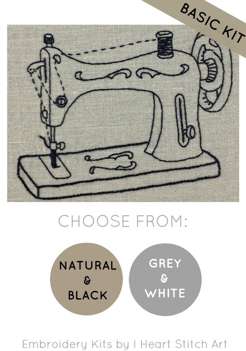 Embroidery Patterns For Sewing Machines Embroidery Pattern Vintage Sewing Machine Embroidery Kit Modern Embroidery Pattern Hand Embroidery I Heart Stitch Art Gift For Quilter