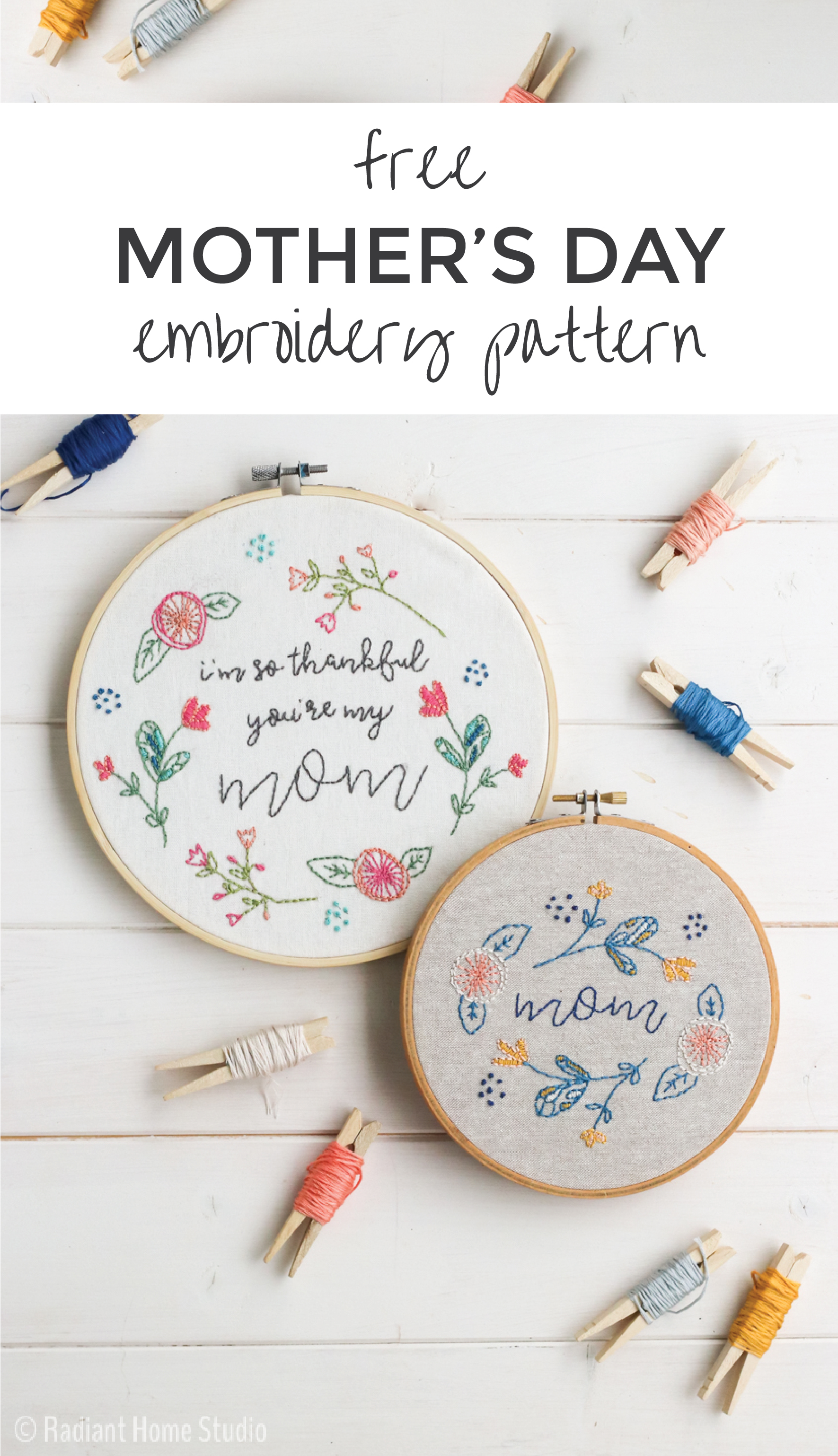 Embroidery Patterns Free Free Mothers Day Embroidery Pattern Radiant Home Studio