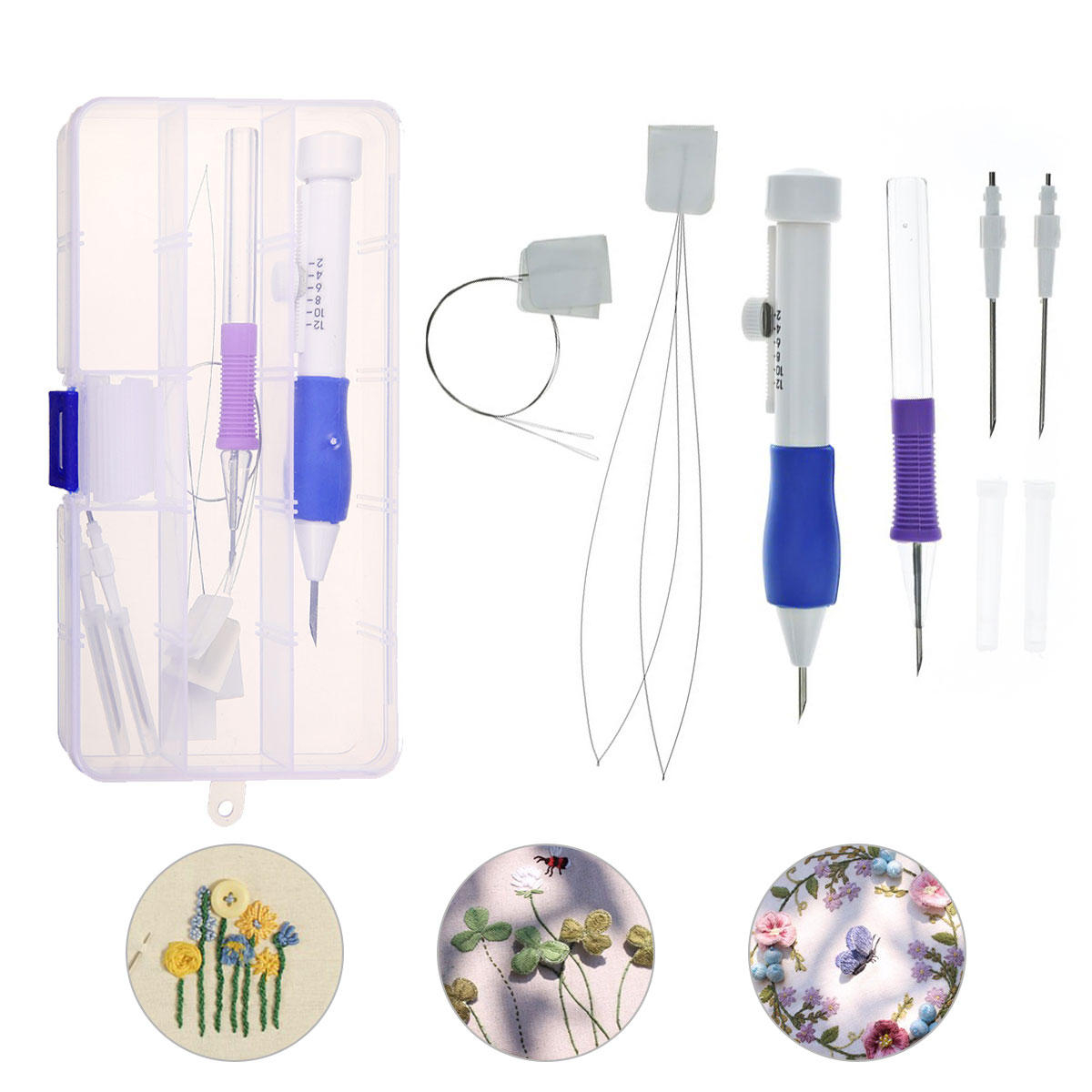 Embroidery Patterns Online Magic Embroidery Pen Punch Needle Set Embroidery Patterns Punch Needle Kit Knitting Sewing Diy Tool