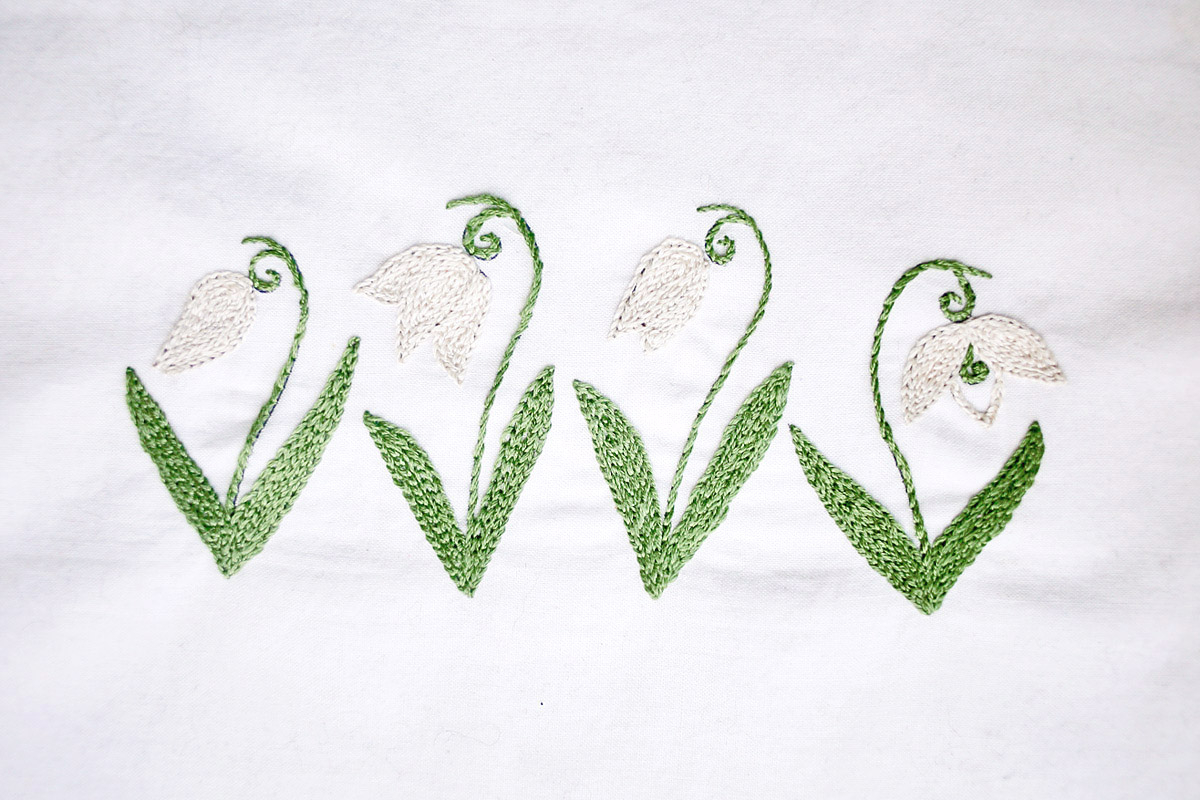 Embroidery Patterns Pdf Snowdrop Pdf Embroidery Pattern Printable Series