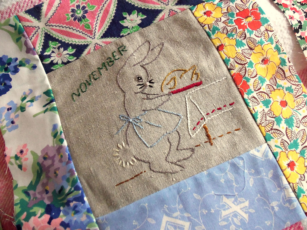 Embroidery Quilt Patterns Calendar Bunnies Quilt Pattern