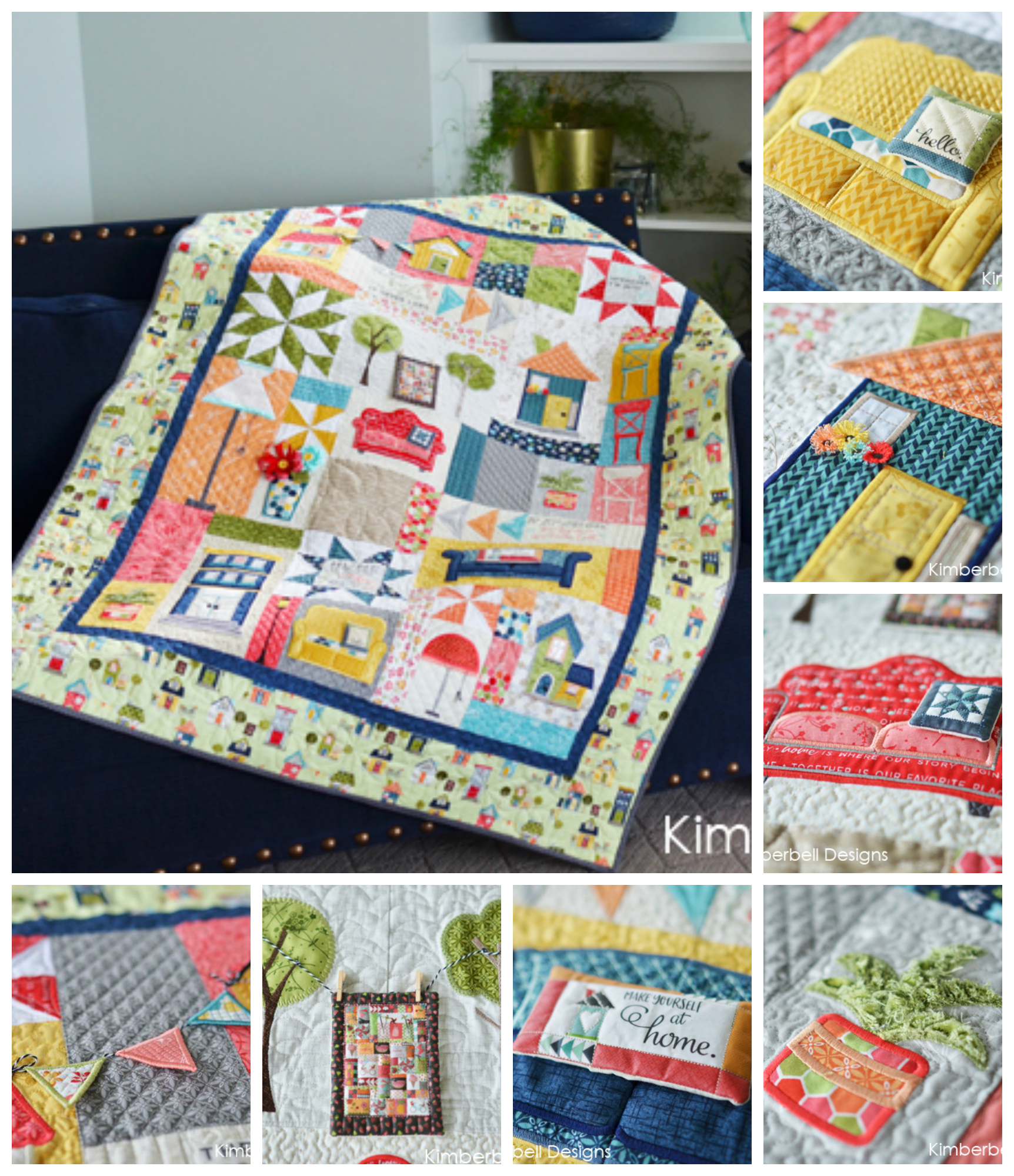 Embroidery Quilt Patterns Make Yourself At Home Quilt Kit Fabric Only