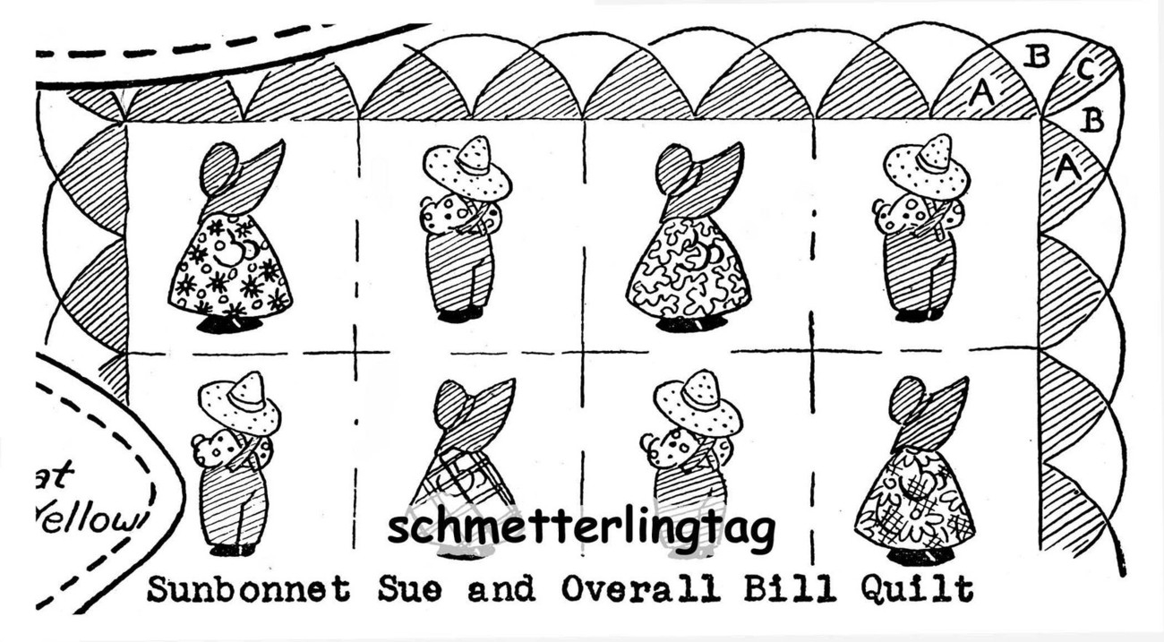Embroidery Transfer Patterns Sunbonnet Sue Overall Sam Iron On Embroidery And 42 Similar Items