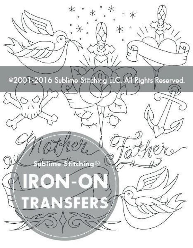 Embroidery Transfer Patterns Tattoo Your Towels Iron On Hand Embroidery Transfer Patterns Modern Contemporary Designs Sublime Stitching