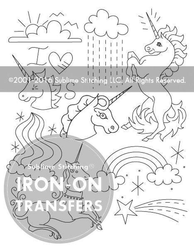 Embroidery Transfer Patterns Unicorn Believer Iron On Hand Embroidery Transfer Patterns Modern Contemporary Designs Sublime Stitching
