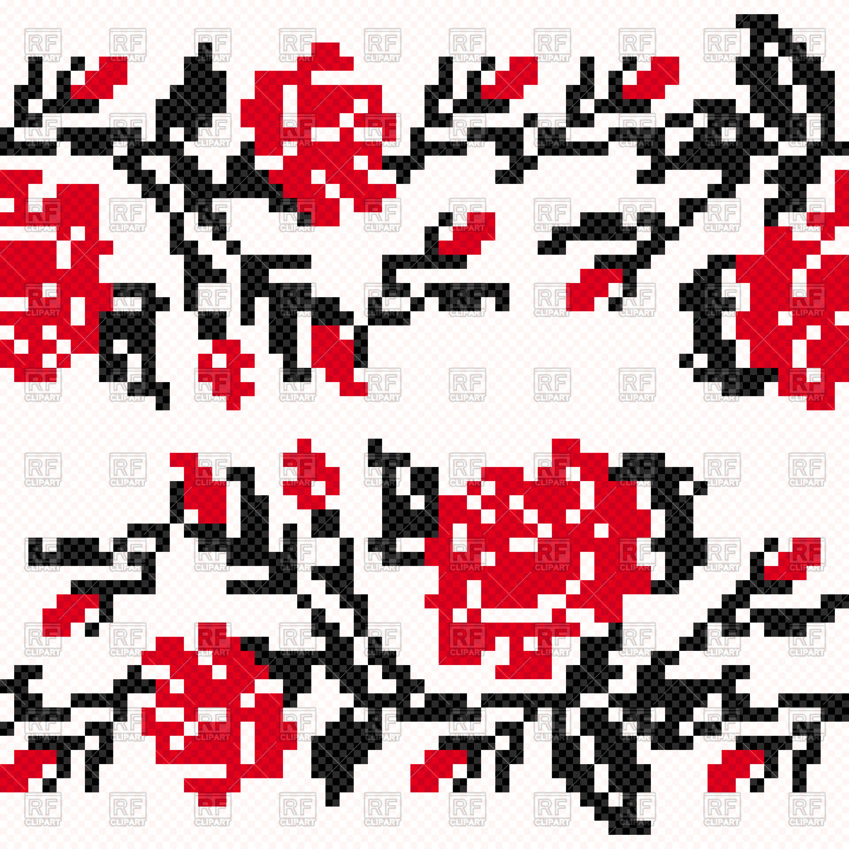 Ethnic Embroidery Patterns Ethnic Ukrainian Embroidery Background In Dark Grey And Red Hues Stock Vector Image