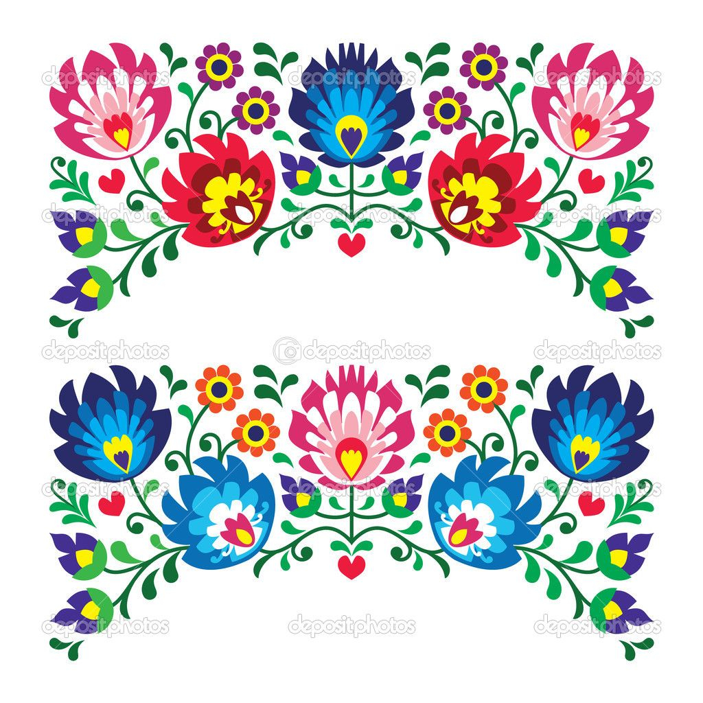 Ethnic Embroidery Patterns Mexican Flowers Vector At Getdrawings Free For Personal Use