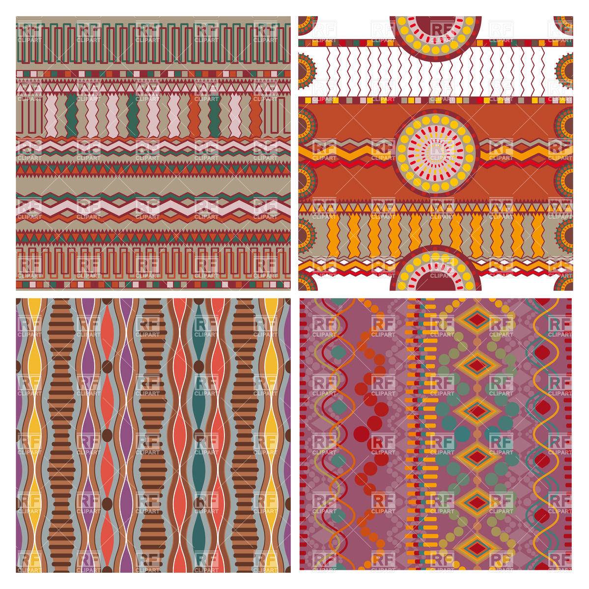 Ethnic Embroidery Patterns Seamless Ethnic Embroidery Patterns Stock Vector Image