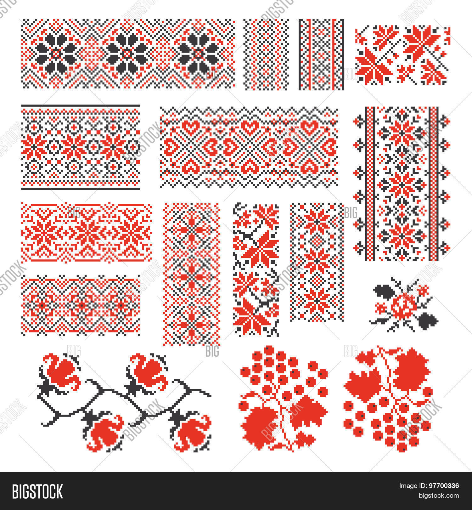 Ethnic Embroidery Patterns Ukrainian Ethnic Vector Photo Free Trial Bigstock