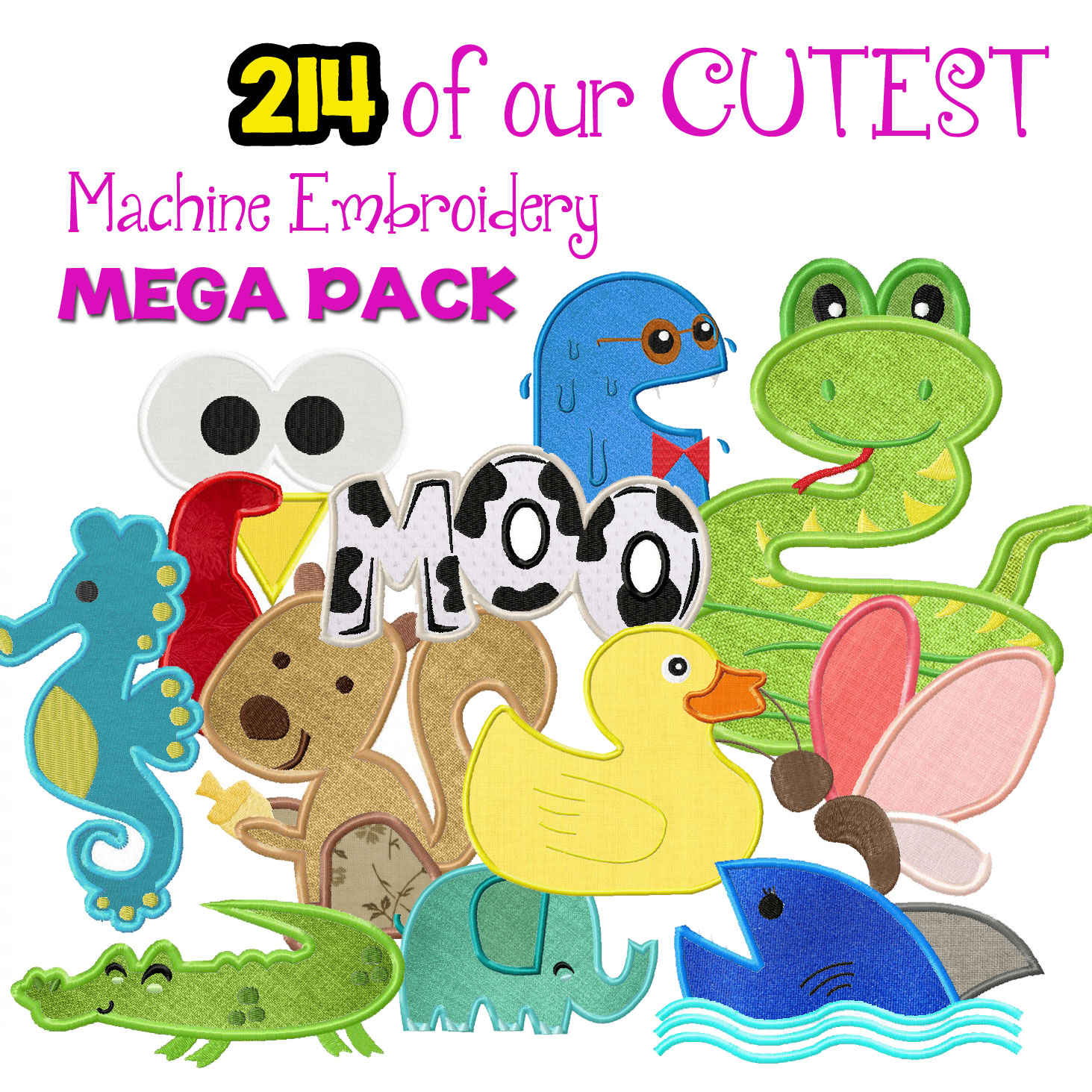 Fish Embroidery Patterns 214 Of Our Cutest Machine Embroidery Designs Only 999 Super