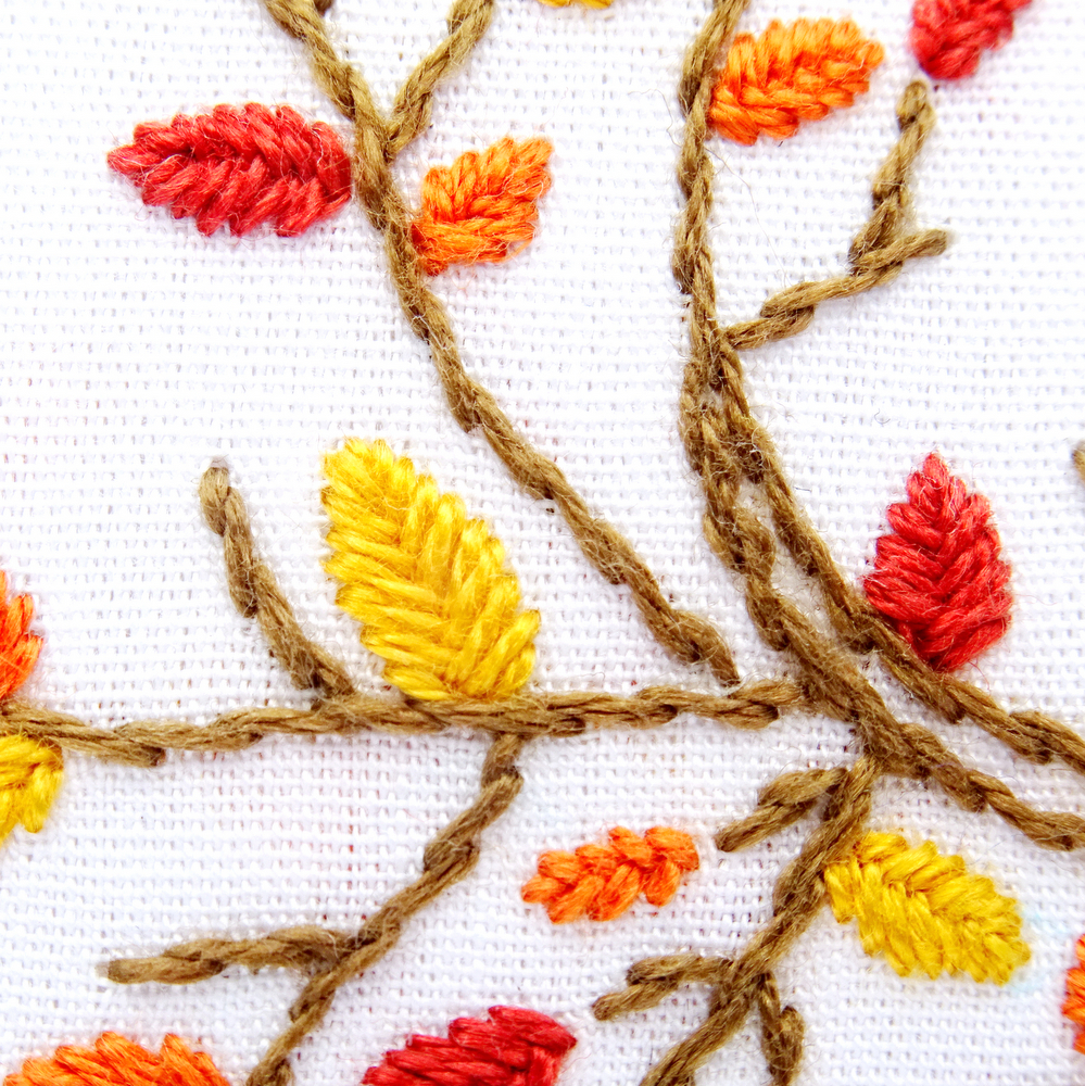 Fish Embroidery Patterns Autumn Tree Hand Embroidery Pattern