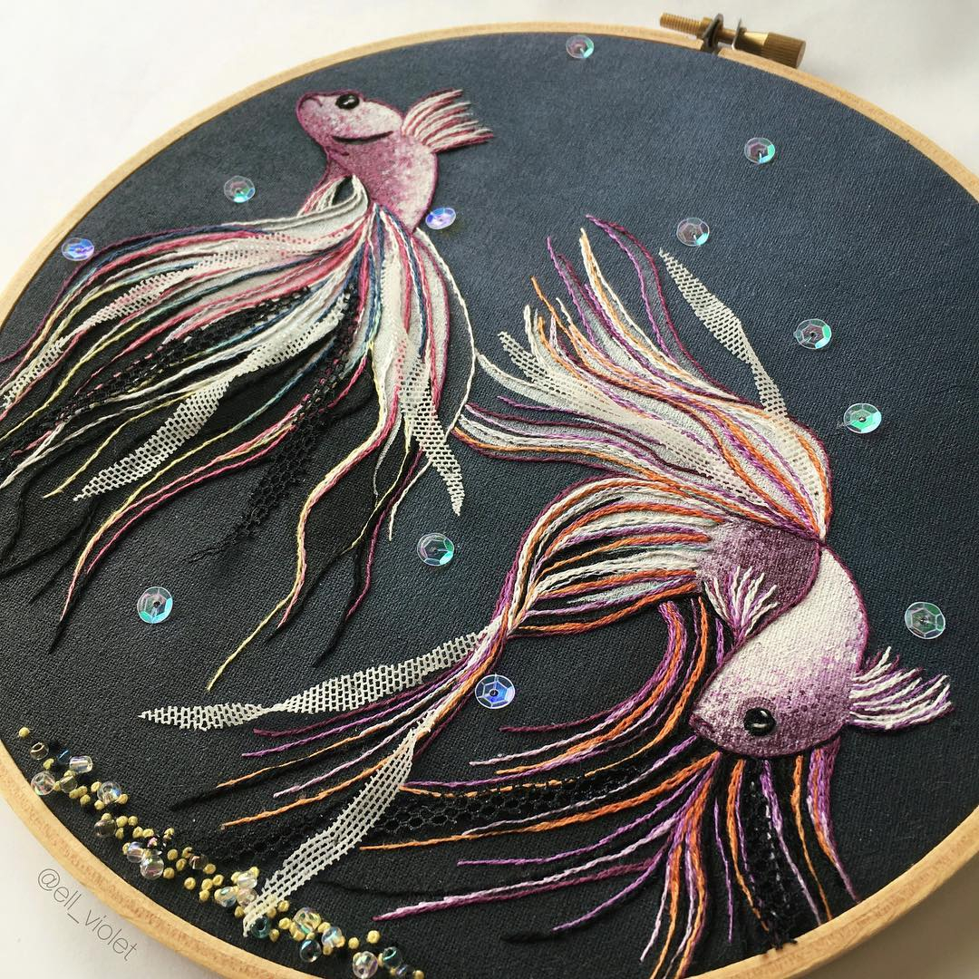 Fish Embroidery Patterns Embroidery Features Of The Month Animal Embroidery Designs To