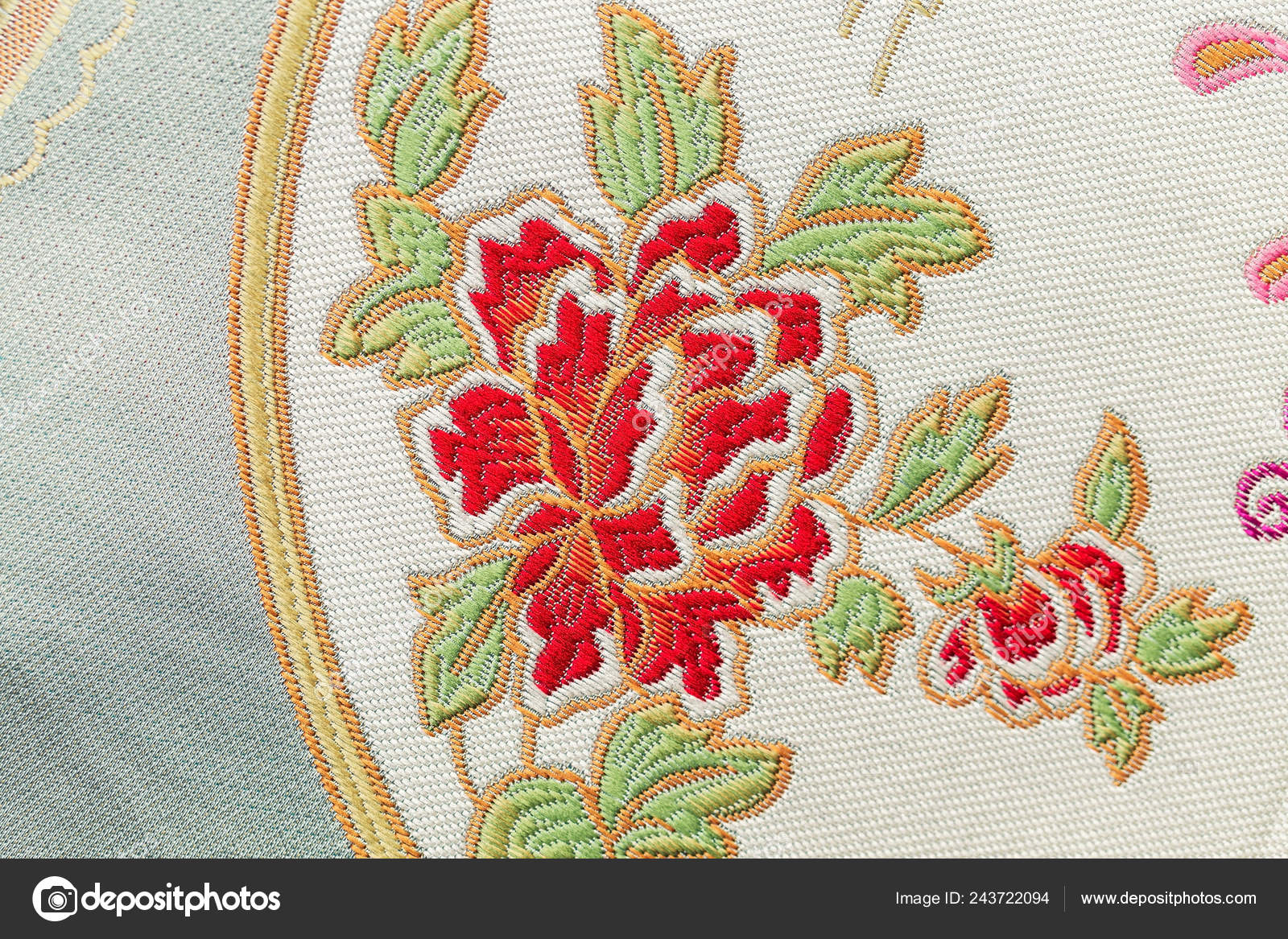 Flower Embroidery Pattern Beautiful Oriental Motif Flower Embroidery Pattern