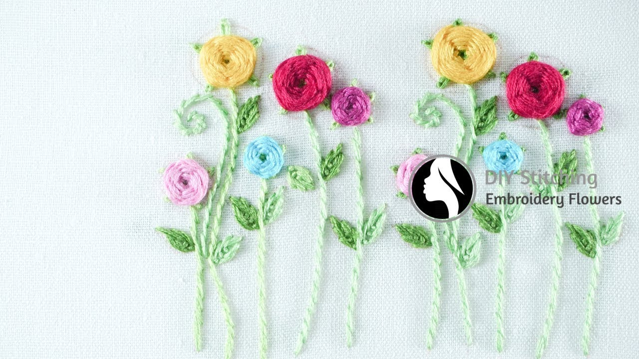 Flower Embroidery Patterns Hand Embroidery For Beginners Easy Embroidery Tutorial Diy Stitching 21