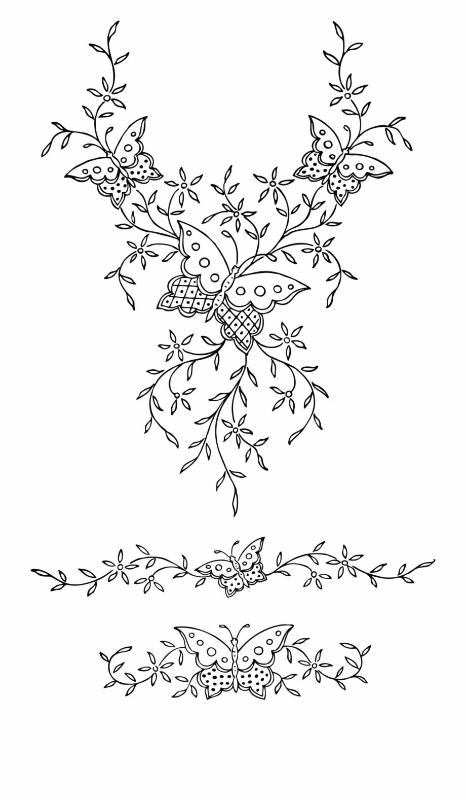 Flower Embroidery Patterns This Free Icons Png Design Of Ornamental Butterflies Victorian