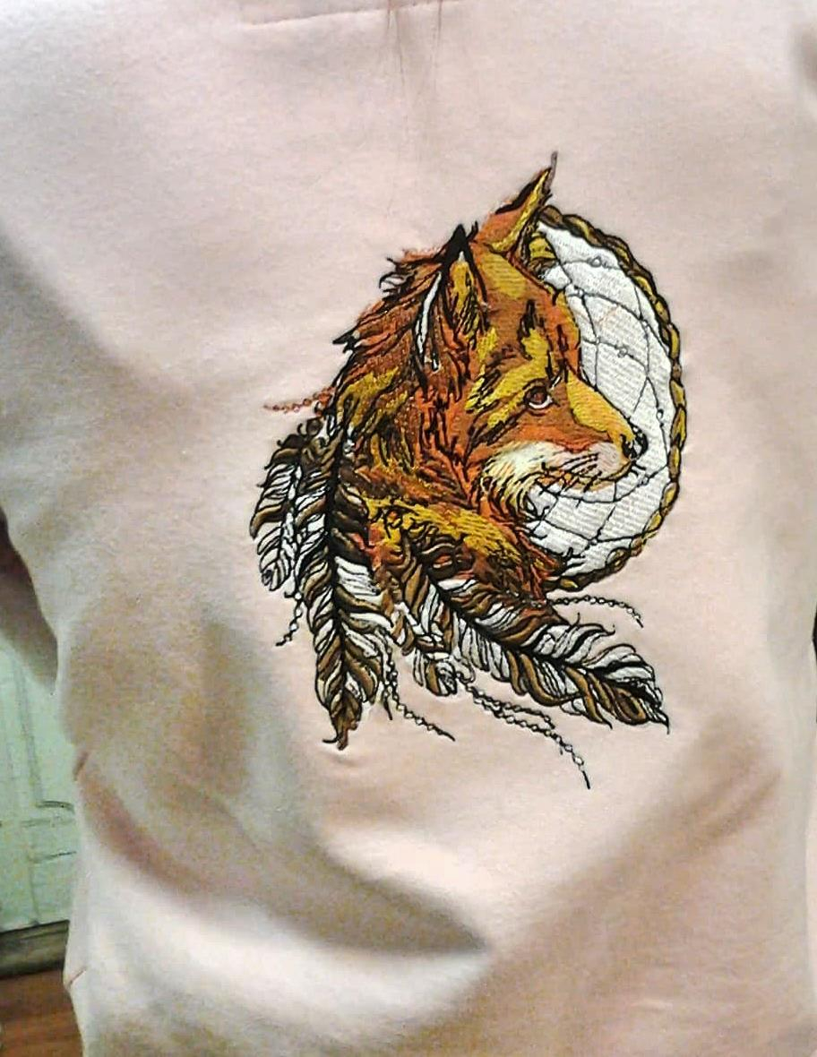 Fox Embroidery Pattern Fox And Dreamcatcher Embroidery Design Embroidery On Clothing