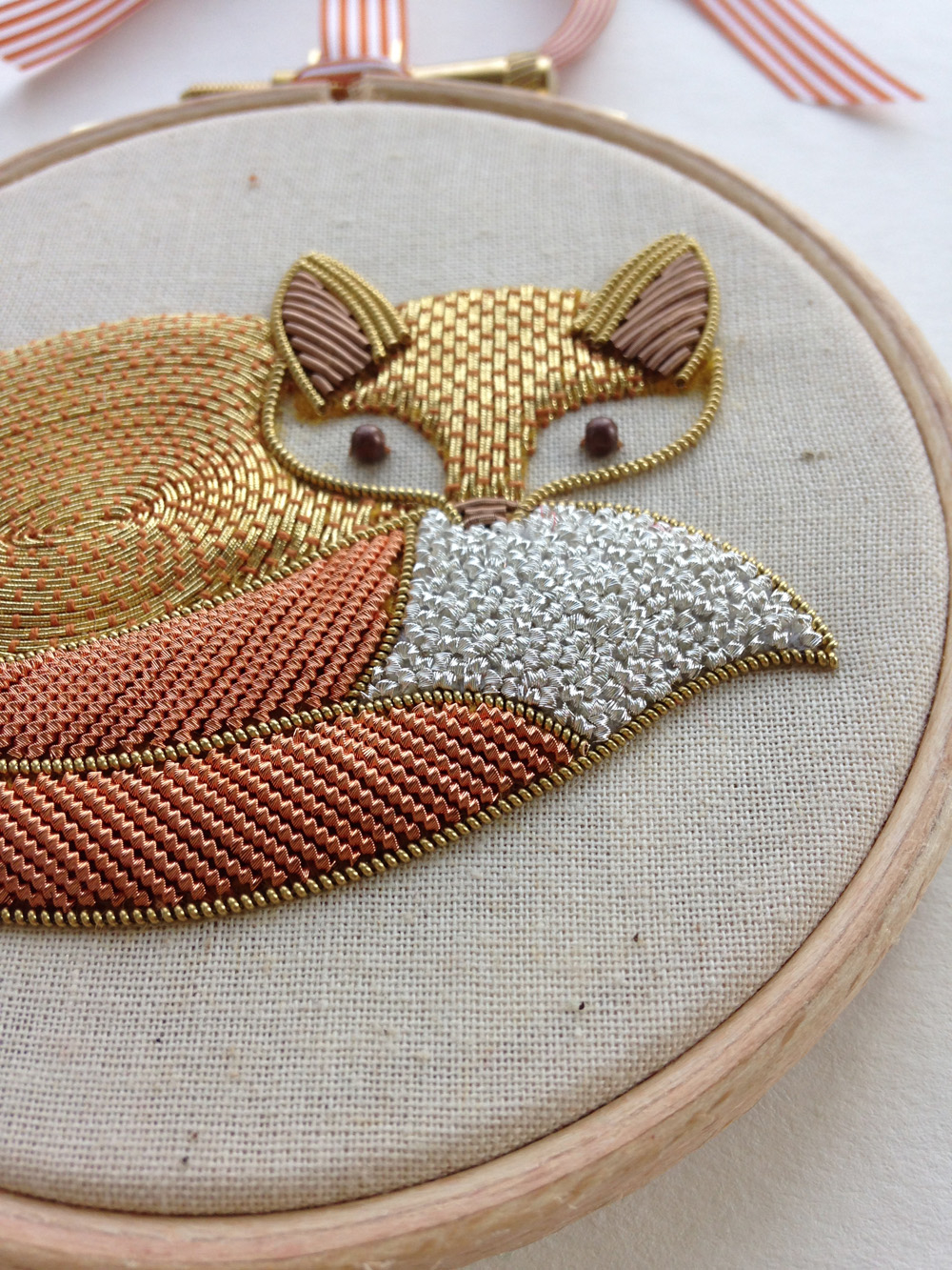 Fox Embroidery Pattern Metalwork Fox Embroidery Going Home To Roost