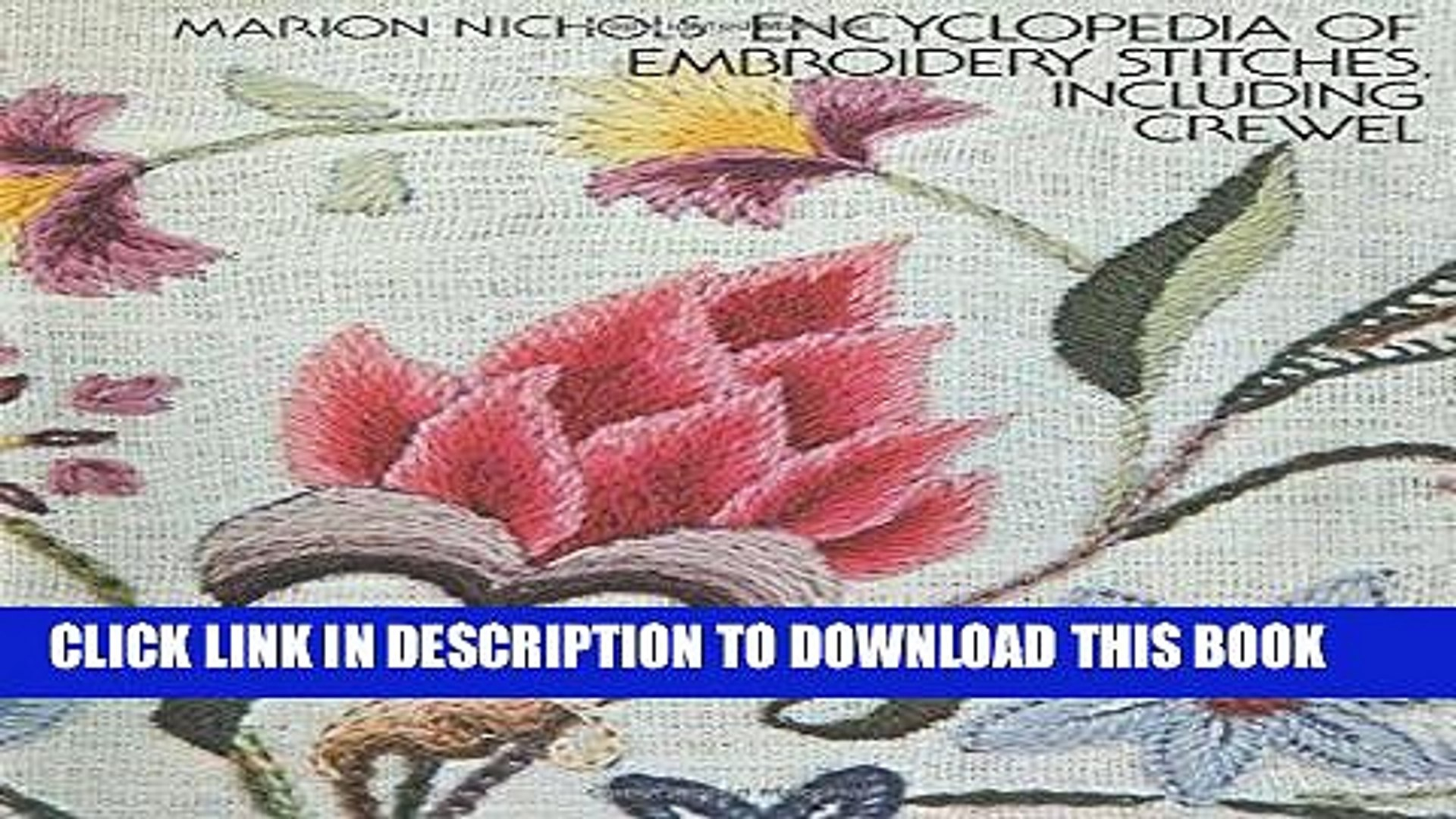 Free Crewel Embroidery Patterns E Book Encyclopedia Of Embroidery Stitches Including Crewel Dover