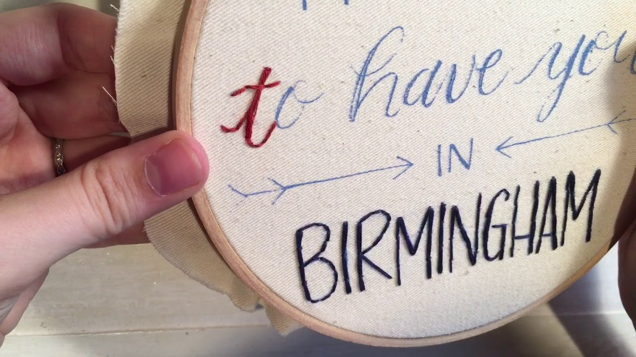 Free Embroidery Alphabet Patterns How To Embroider Script Hand Lettering Youtube