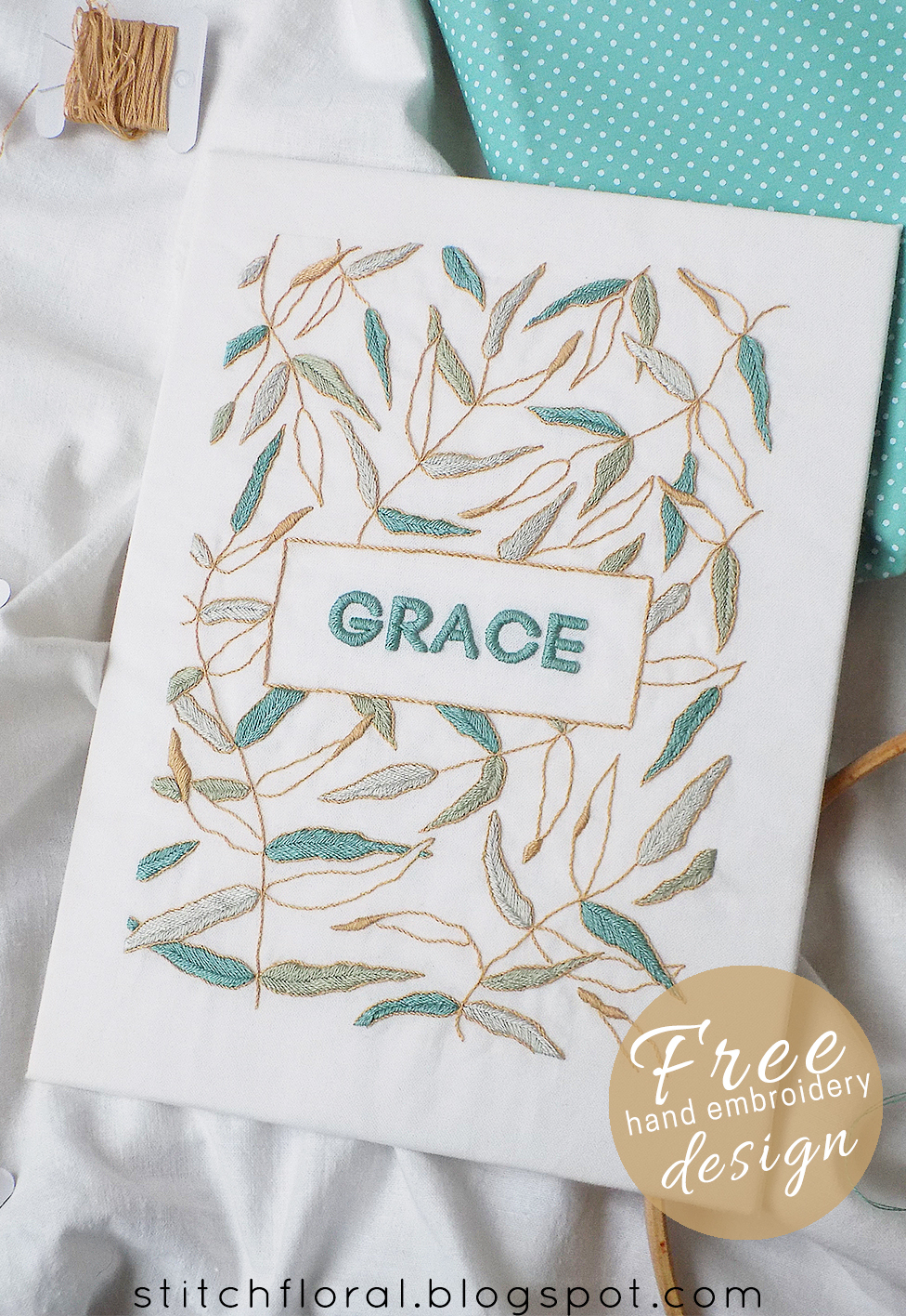 Free Embroidery Pattern Grace Free Embroidery Pattern Stitch Floral