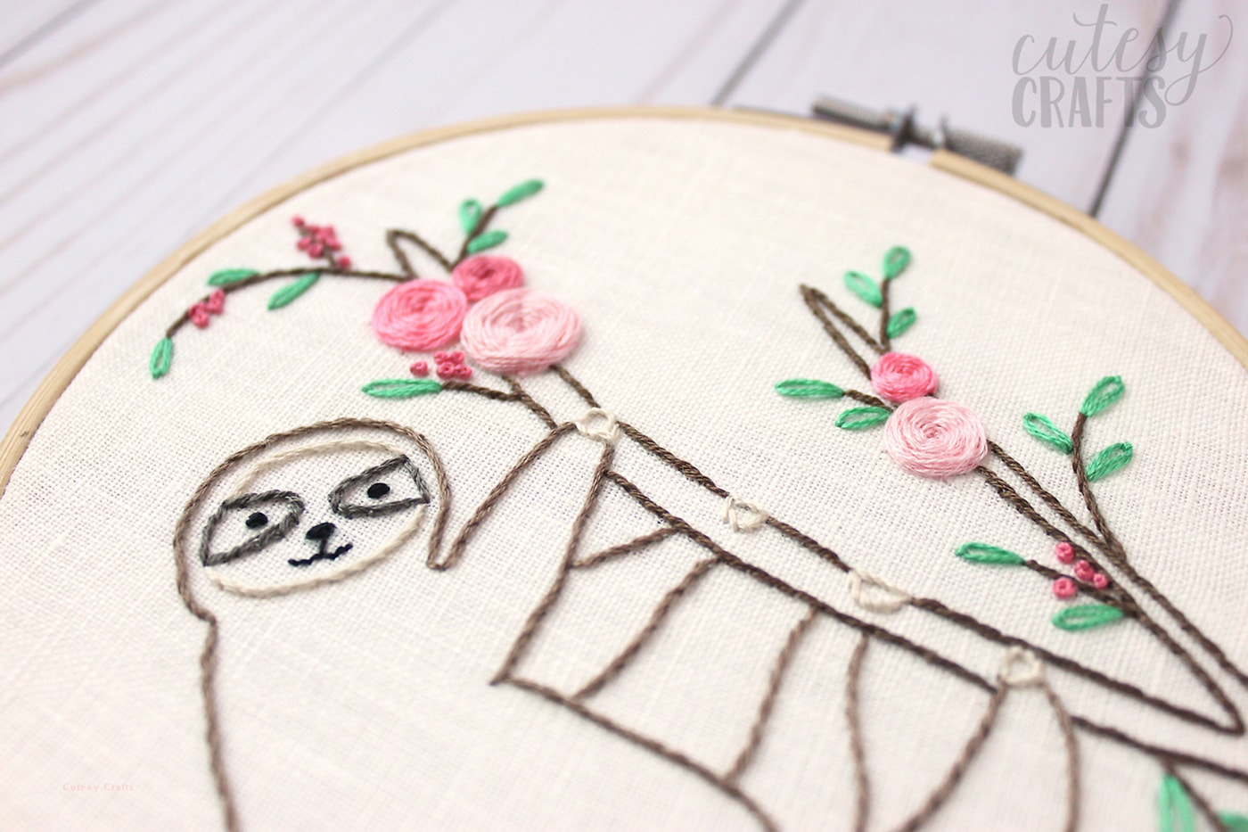 Free Embroidery Patterns Adorable Sloth Hand Embroidery Pattern The Polka Dot Chair