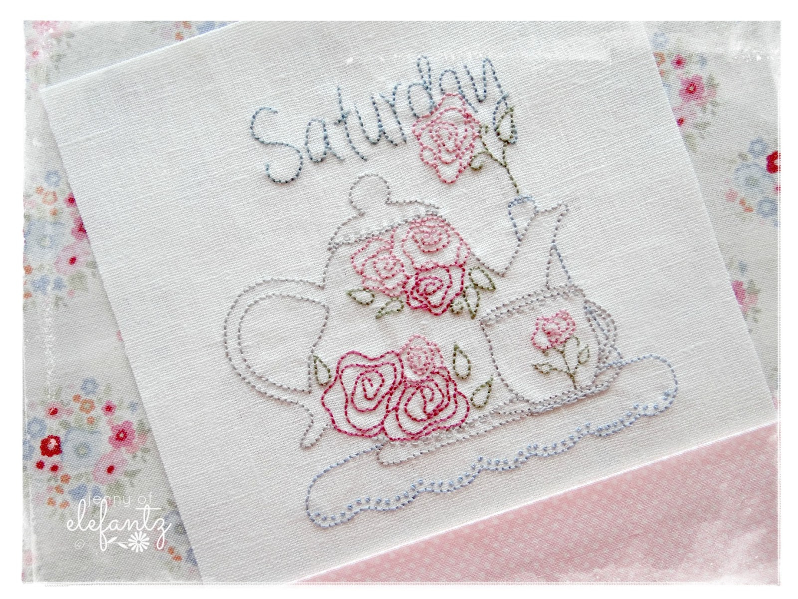 Free Hand Embroidery Patterns For Tea Towels Jenny Of Elefantz April 2016