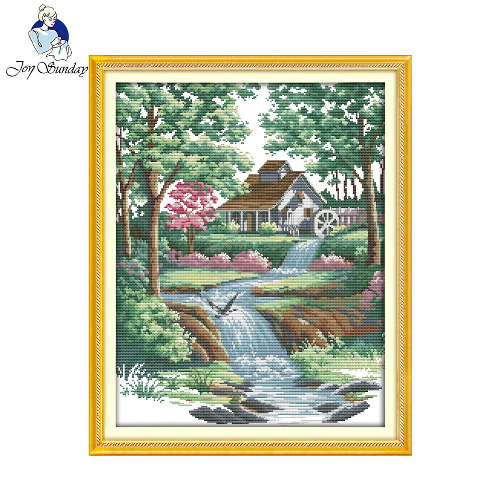 Free Hand Embroidery Patterns To Print Us 1132 49 Offjoy Sunday Scenery Style Good Environment Christmas Cross Stitch Patterns Free To Print Embroidery Designsfor Hand Embroidery In