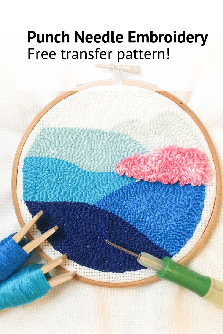 Free Paper Embroidery Patterns And Instructions Free Punch Needle Pattern For Beginners Using Clover Punch Needle