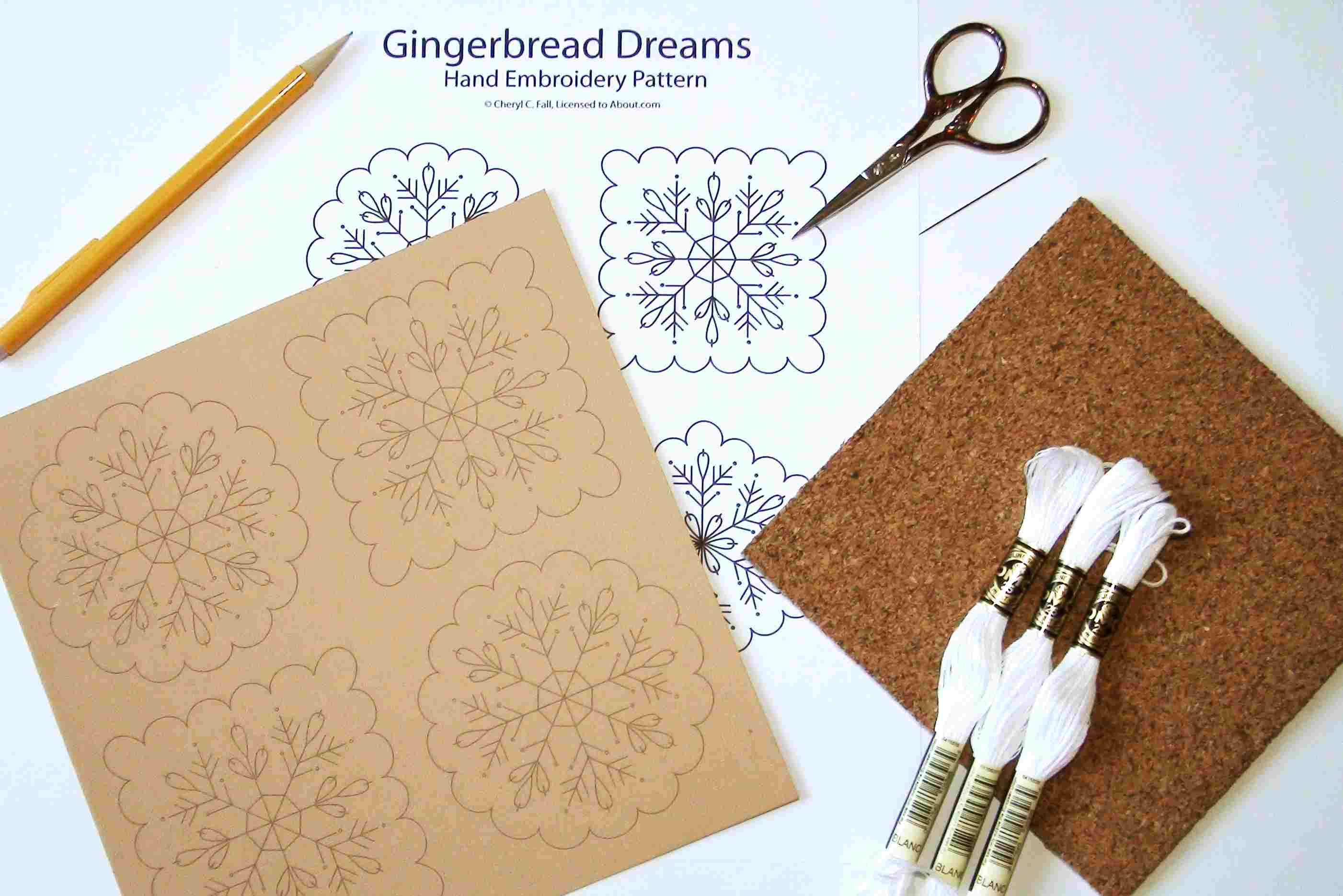 Free Paper Embroidery Patterns And Instructions Make An Embroidered Paper Ornament