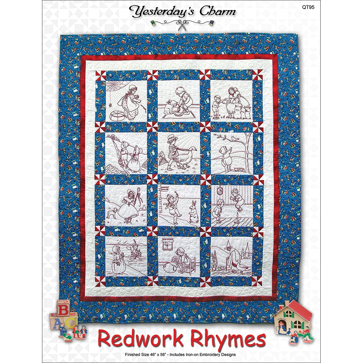 Free Redwork Machine Embroidery Patterns Redwork Rhymes Embroidery Transfers Quilt Pattern