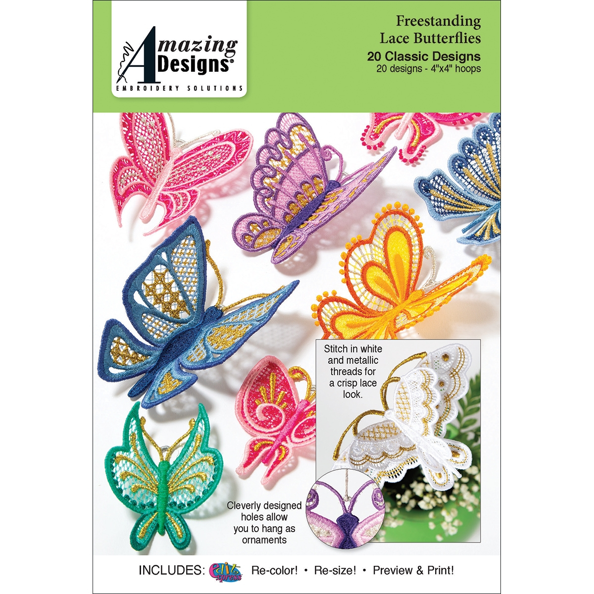 Free Standing Lace Embroidery Patterns Freestanding Lace Butterflies Embroidery Designs