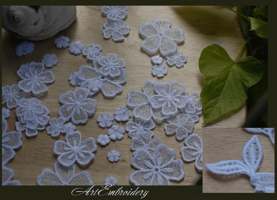 Free Standing Lace Embroidery Patterns Fsl Free Standing Lace Flowers Machine Embroidery Designs Set For Hoop 4x4