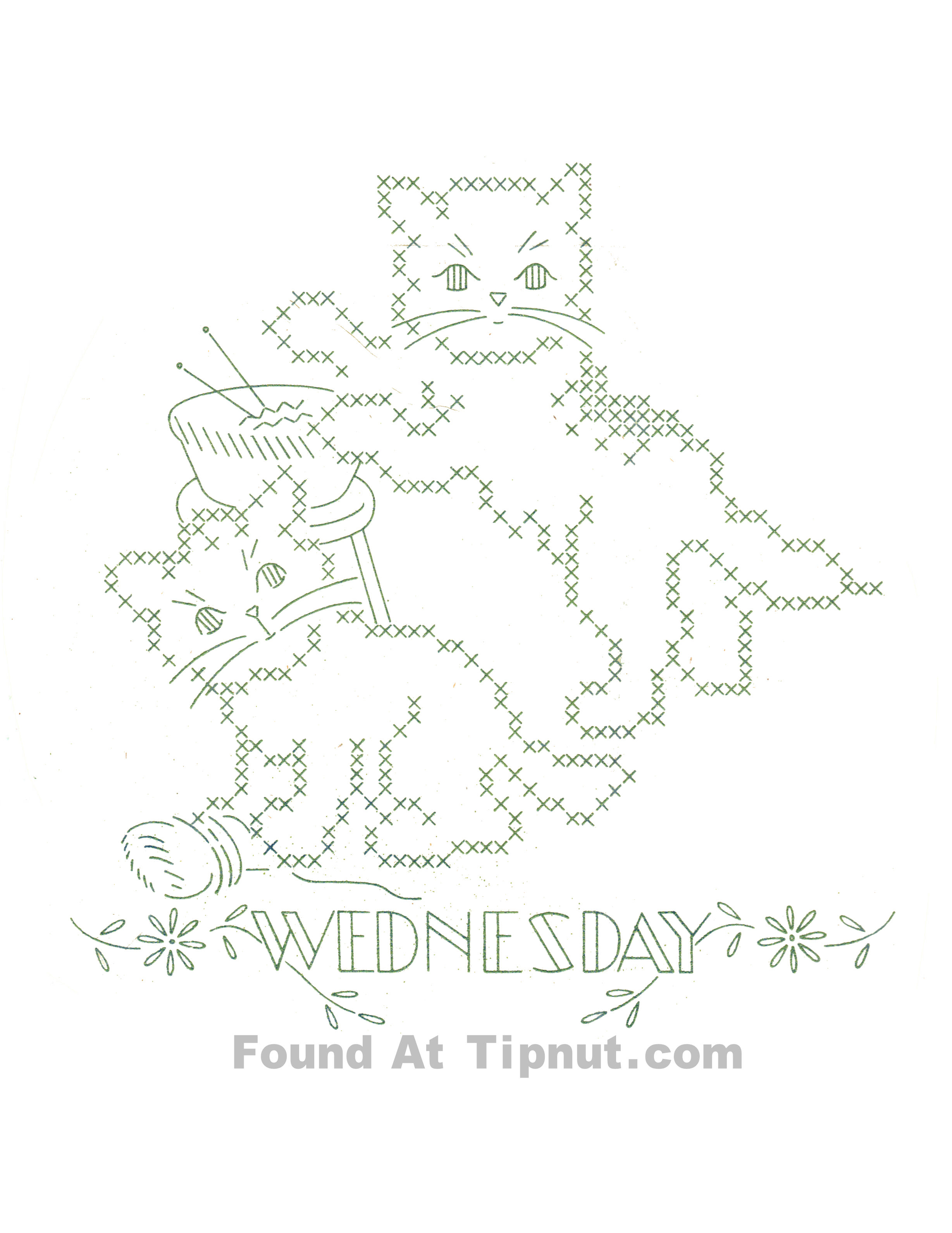 Free Vintage Embroidery Patterns Download Vintage Kitten Towels Pattern Set Vintage Embroidery Tipnut