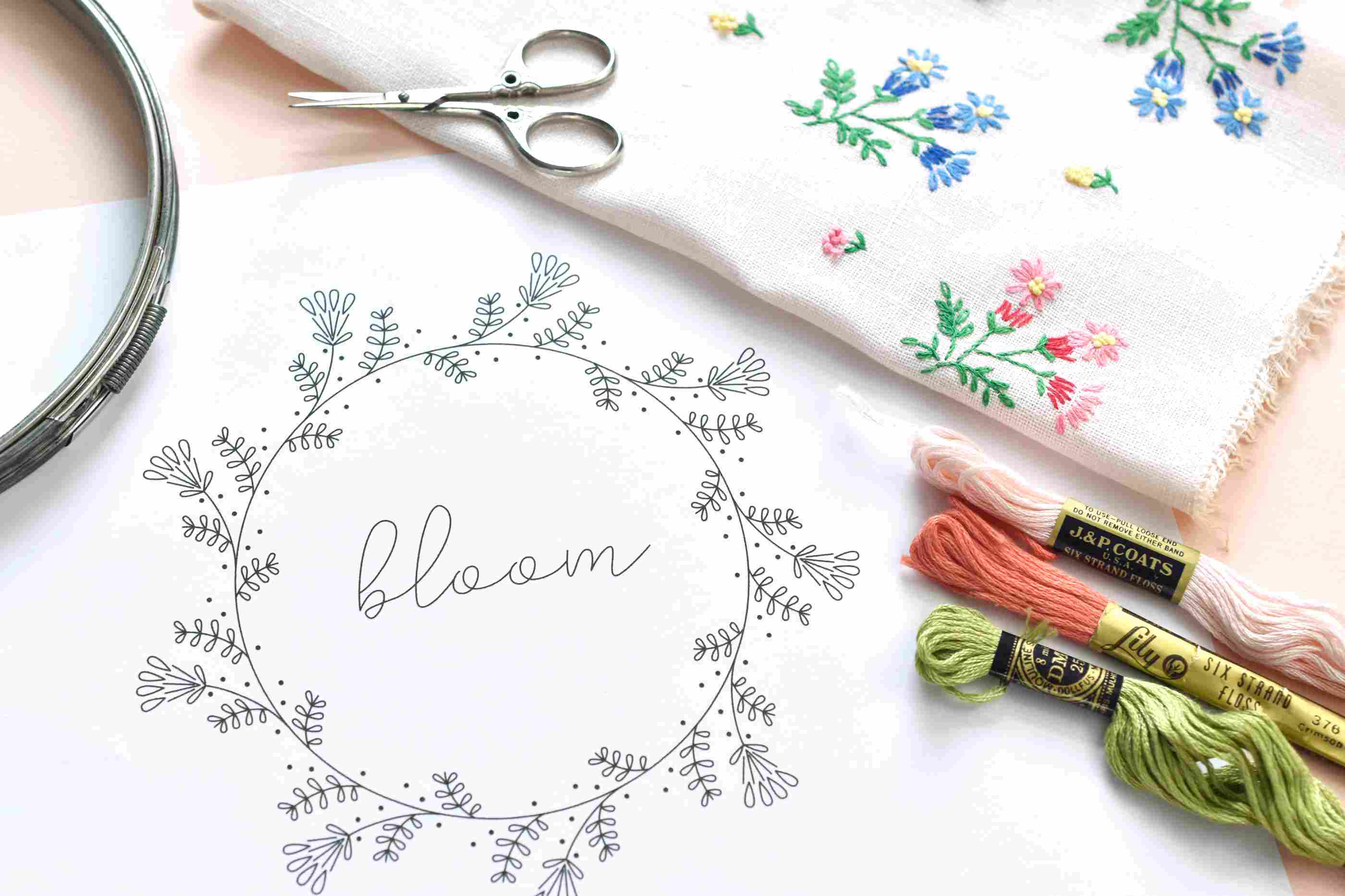 French Embroidery Patterns Free Vintage Inspired Bloom Embroidery Pattern