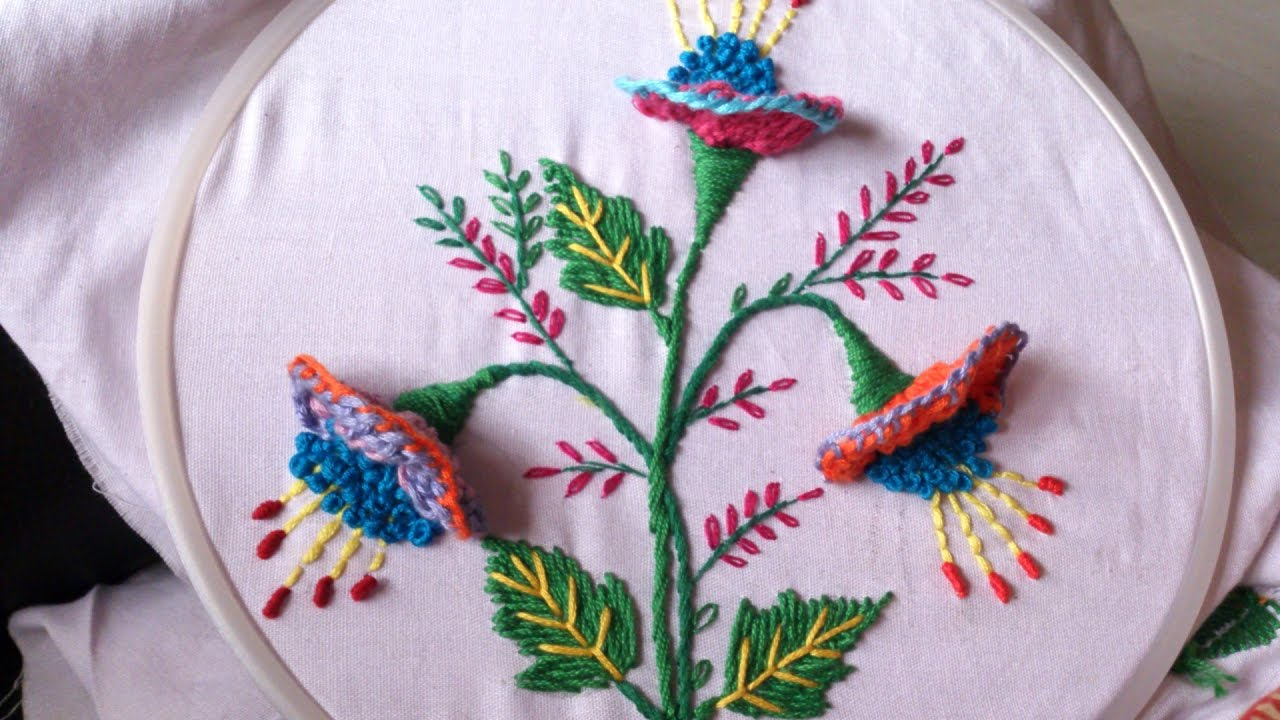 Funky Embroidery Patterns Hand Embroidery Hand Embroidery Designs 3d Flower Embroidery Tutorial