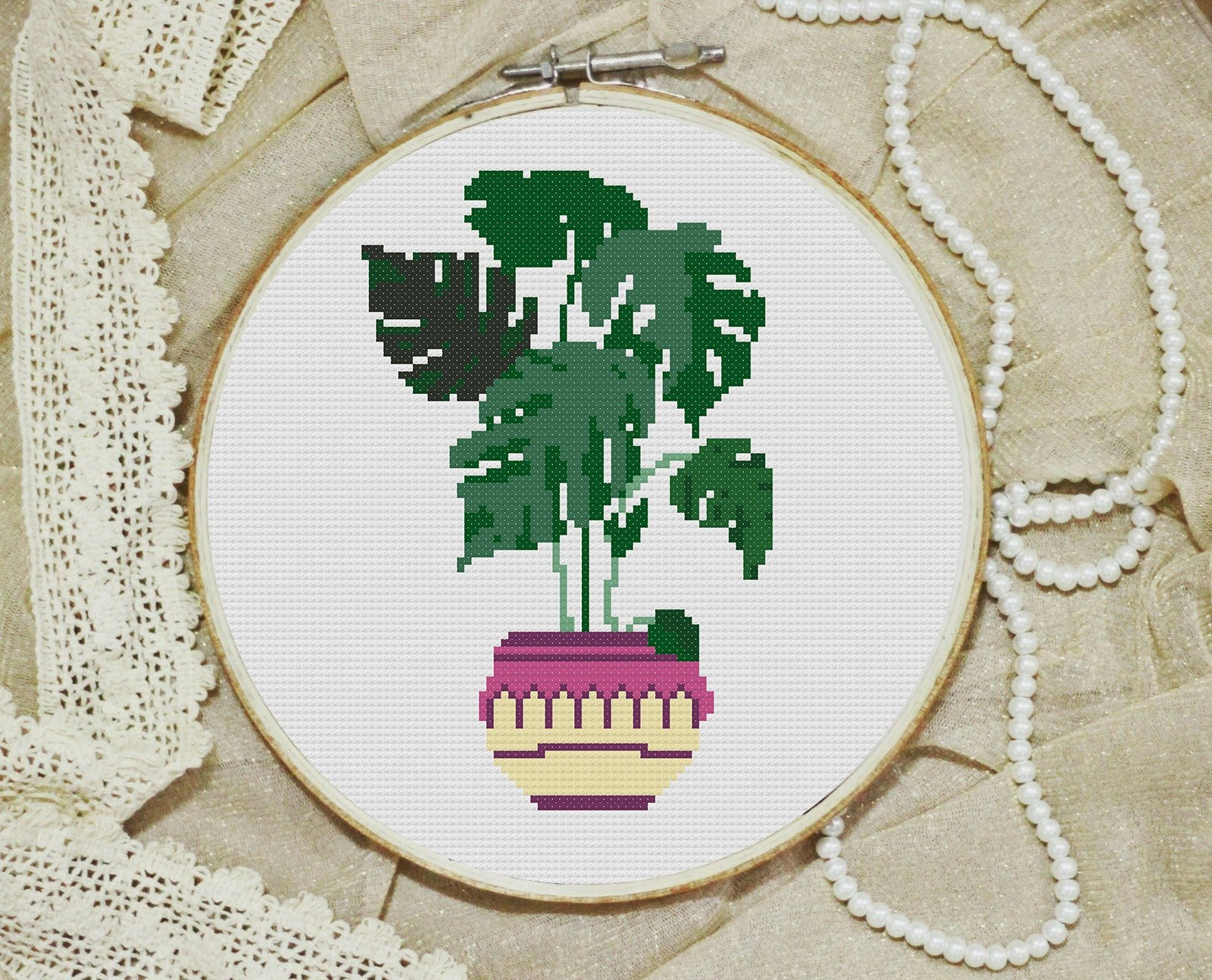 Funny Embroidery Patterns Cross Stitch Pattern Modern Floral Home Design Plant Hoop Art Fern Nature Pdf Funny Designs Monstera Flowers Embroidery Patterns