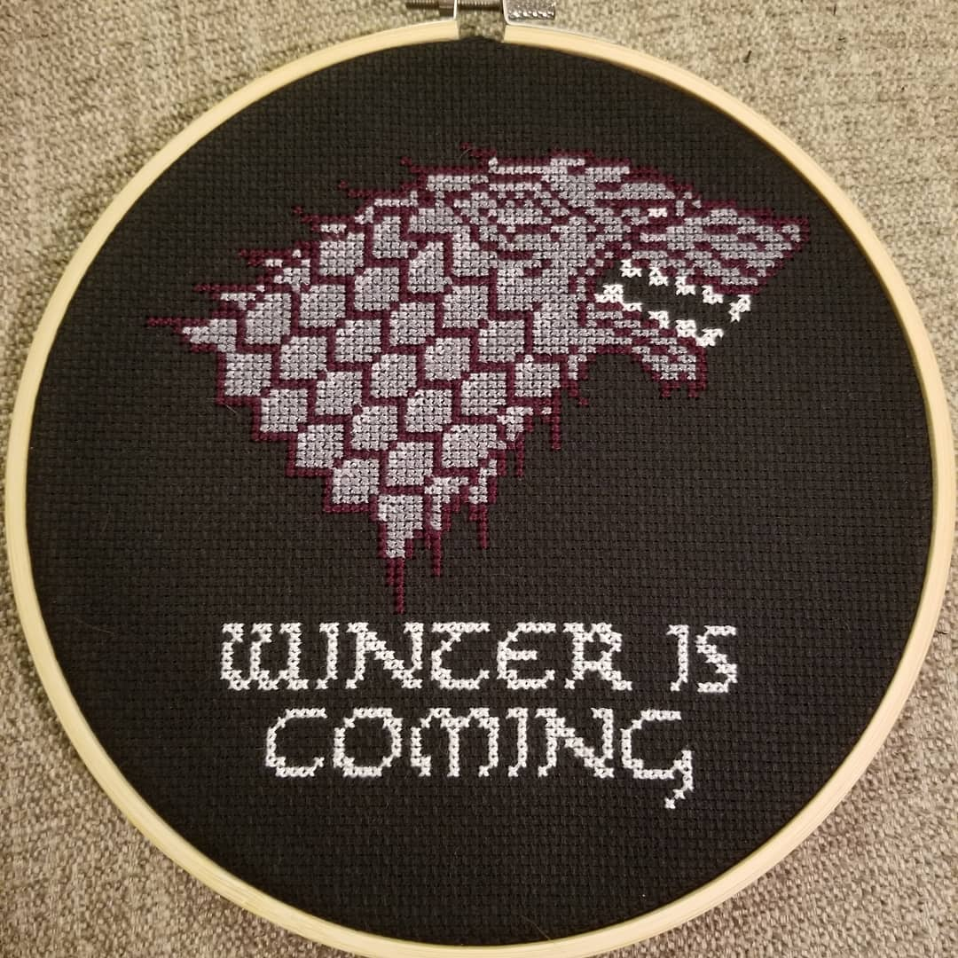 Game Of Thrones Embroidery Patterns Fo Winter Is Coming Game Of Thrones Cross Stitch Pattern Crossstitch