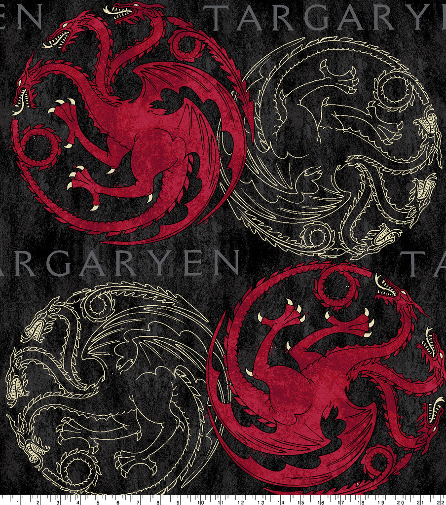 Game Of Thrones Embroidery Patterns Game Of Thrones Fleece Fabric House Targaryen