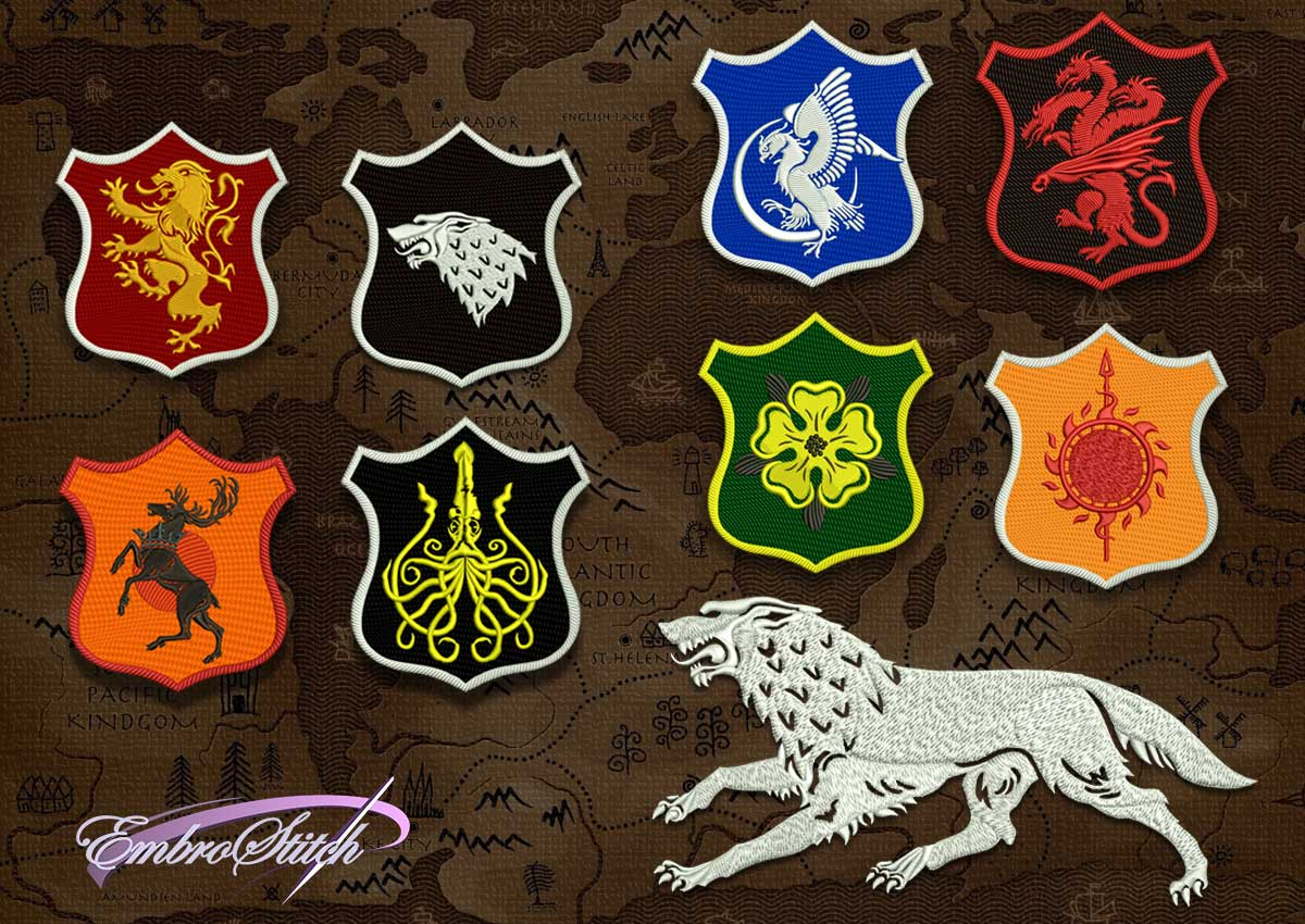 Game Of Thrones Embroidery Patterns Games Of Thrones Embroidery Designs Pack 9 Qty