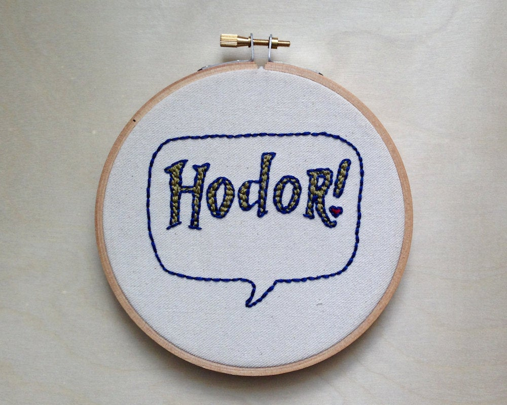 Game Of Thrones Embroidery Patterns Hodor Beginner Embroidery Game Of Thrones Design Pdf Pattern Embroidery Pattern Pdf Hand Embroidery Winterfell Fandom Embroidery