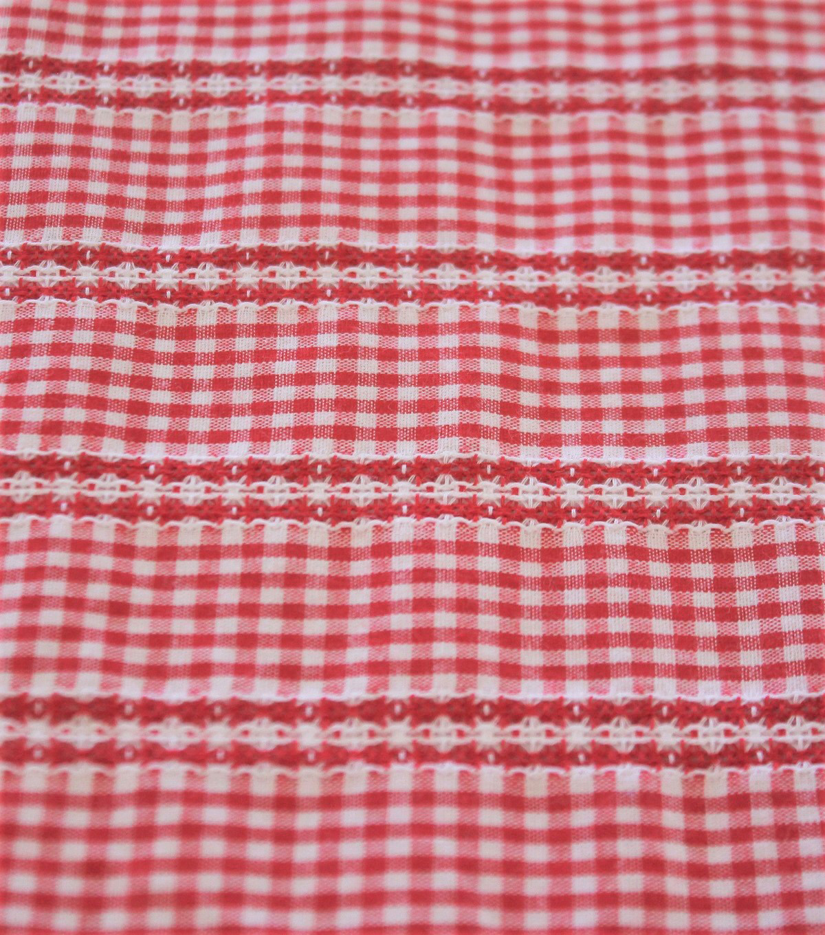 Gingham Embroidery Patterns Free Specialty Cotton Micro Gingham With Stripe Cotton Fabric Red White