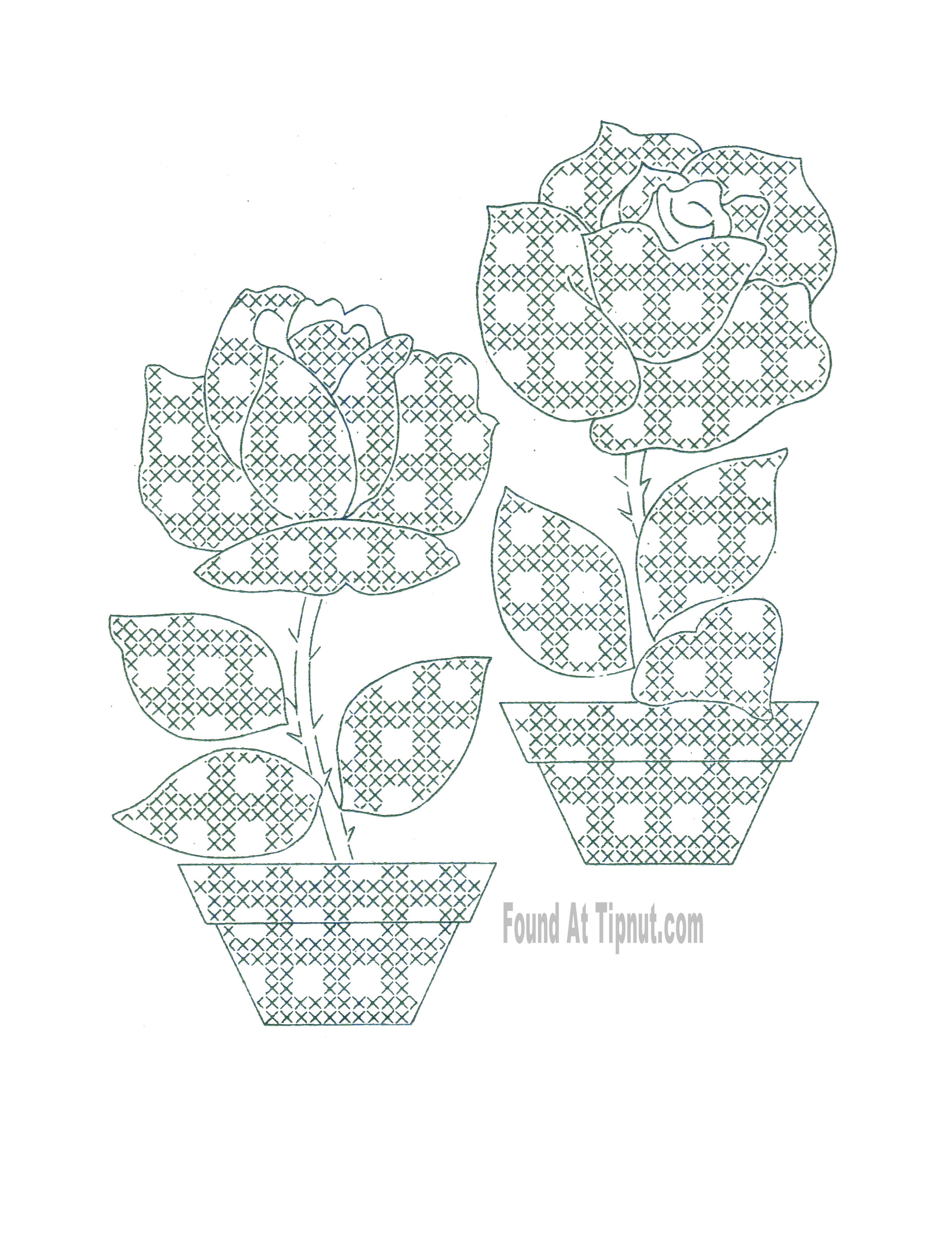 Gingham Embroidery Patterns Gingham Flowers Pattern Set Cross Stitch Embroidery Tipnut