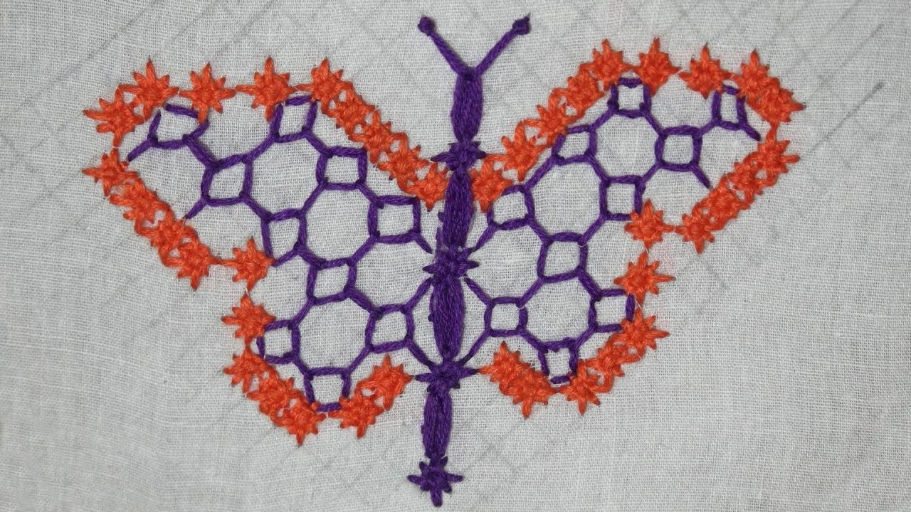 Gingham Embroidery Patterns Hand Embroidery Design Of Gingham Chicken Scratch Embroidery Butterfly