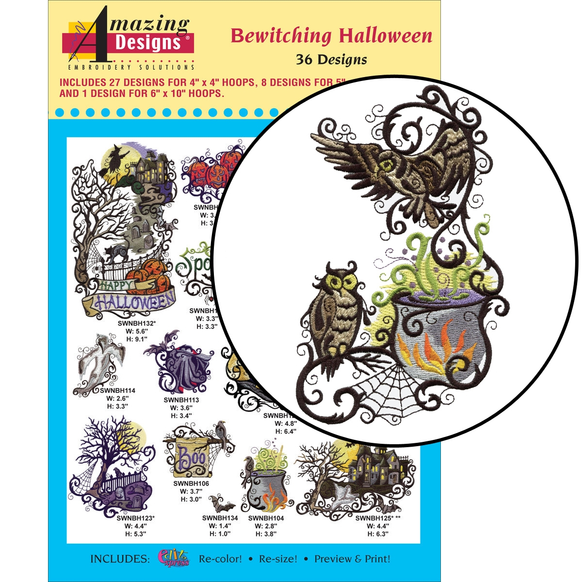 Halloween Embroidery Patterns Bewitching Halloween Embroidery Designs