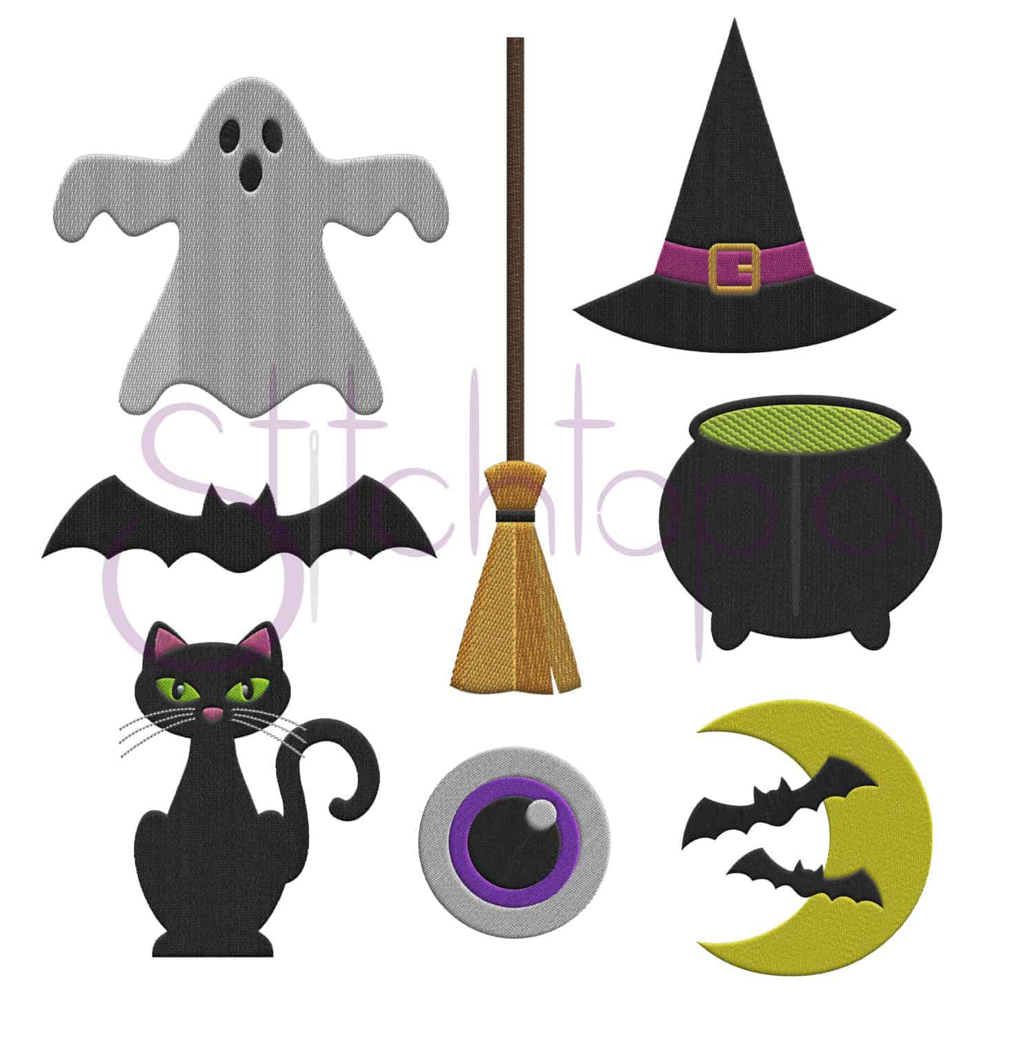 Halloween Embroidery Patterns Halloween Embroidery Design Set