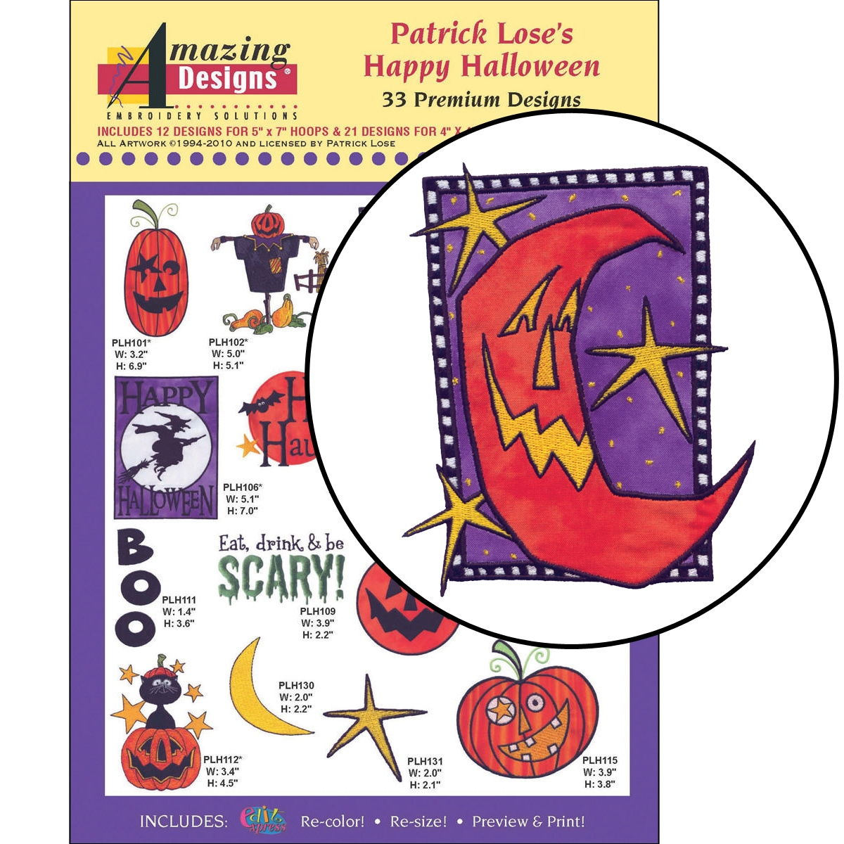 Halloween Embroidery Patterns Patrick Loses Happy Halloween Embroidery Designs